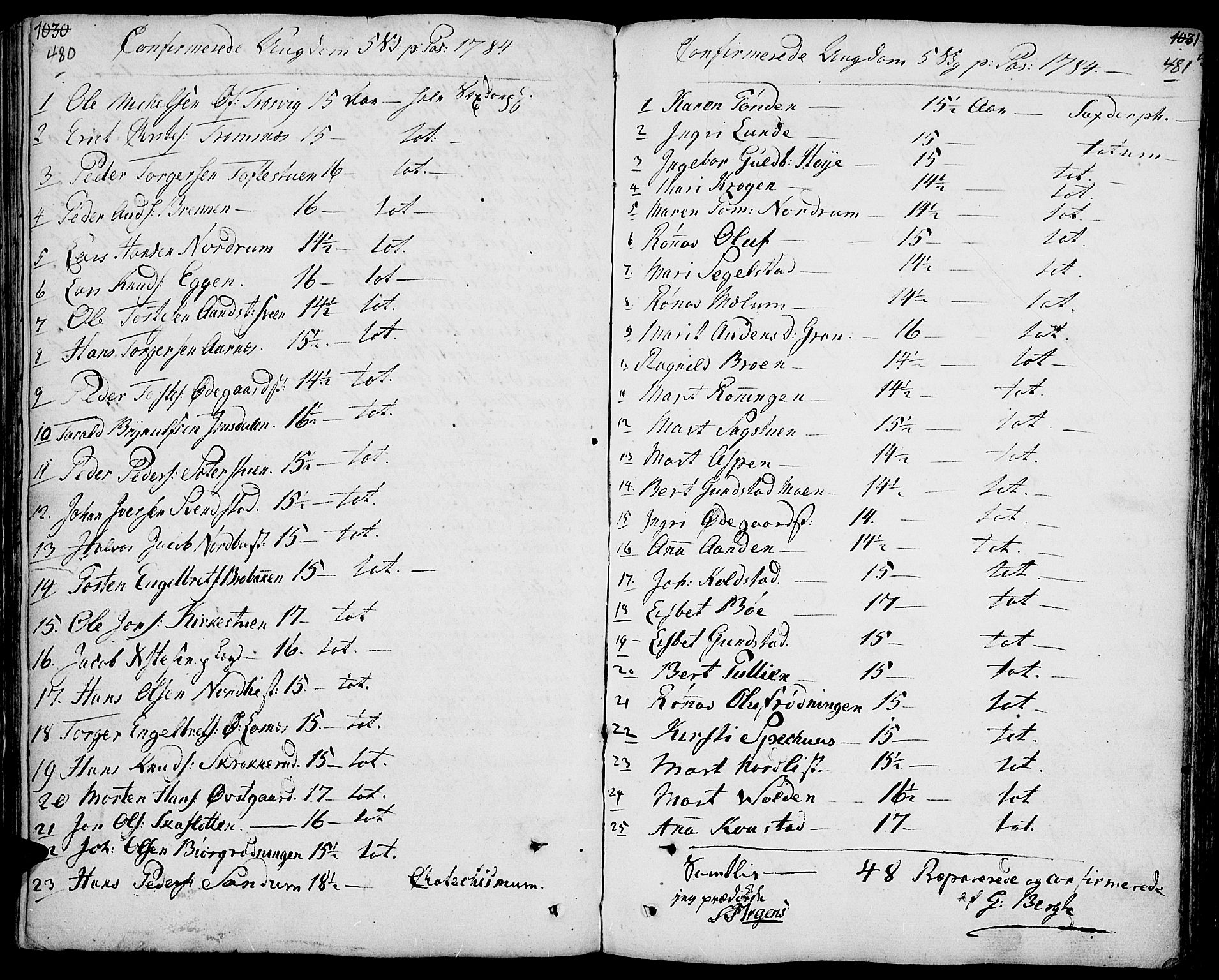 Ringebu prestekontor, AV/SAH-PREST-082/H/Ha/Haa/L0003: Parish register (official) no. 3, 1781-1820, p. 480-481