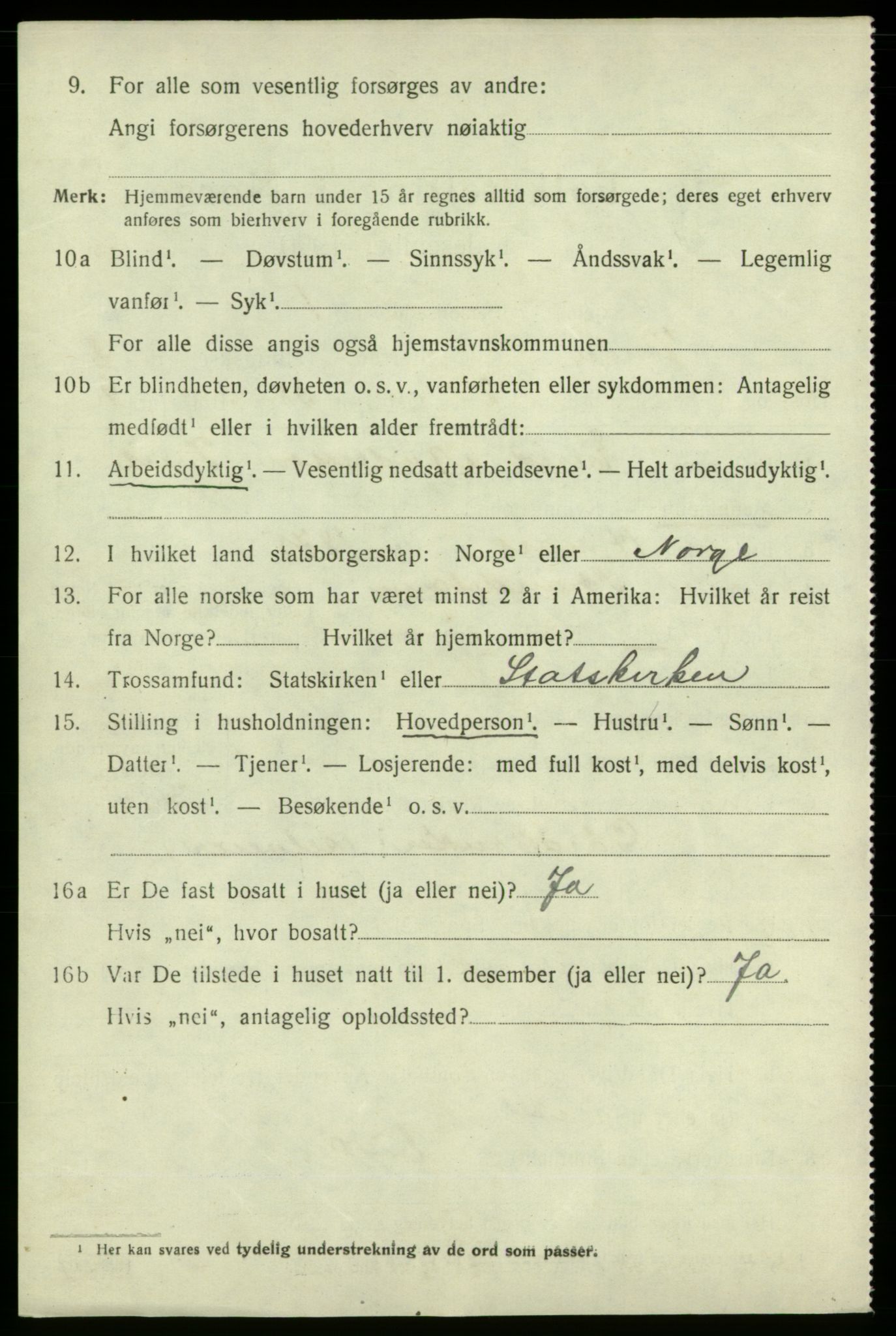 SAB, 1920 census for Jondal, 1920, p. 4241