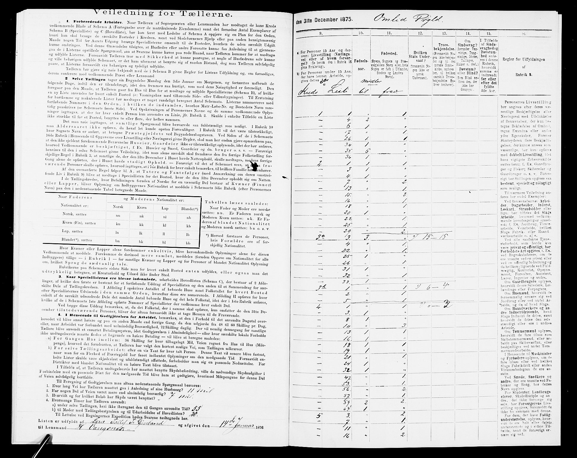 SAK, 1875 census for 0929P Åmli, 1875, p. 36