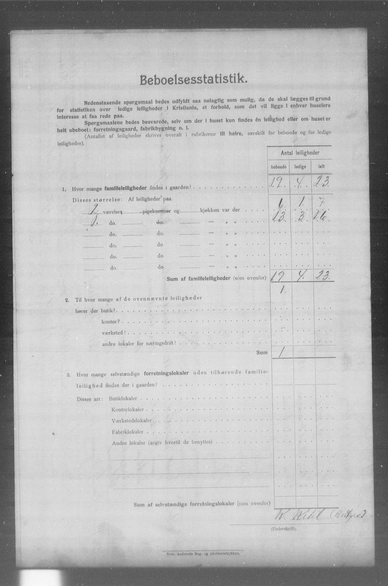 OBA, Municipal Census 1904 for Kristiania, 1904, p. 22381