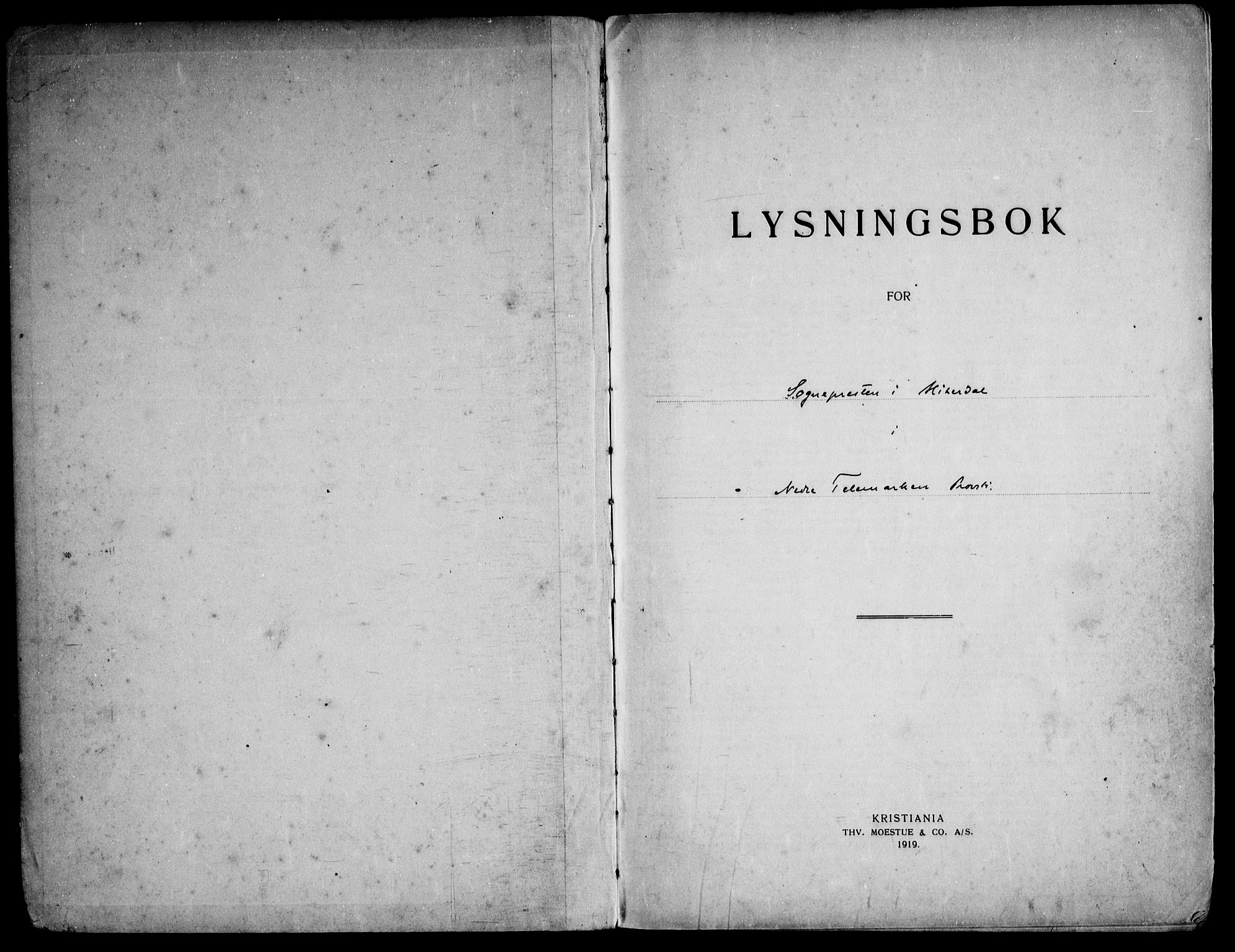 Heddal kirkebøker, AV/SAKO-A-268/H/Ha/L0002: Banns register no. 2, 1919-1958