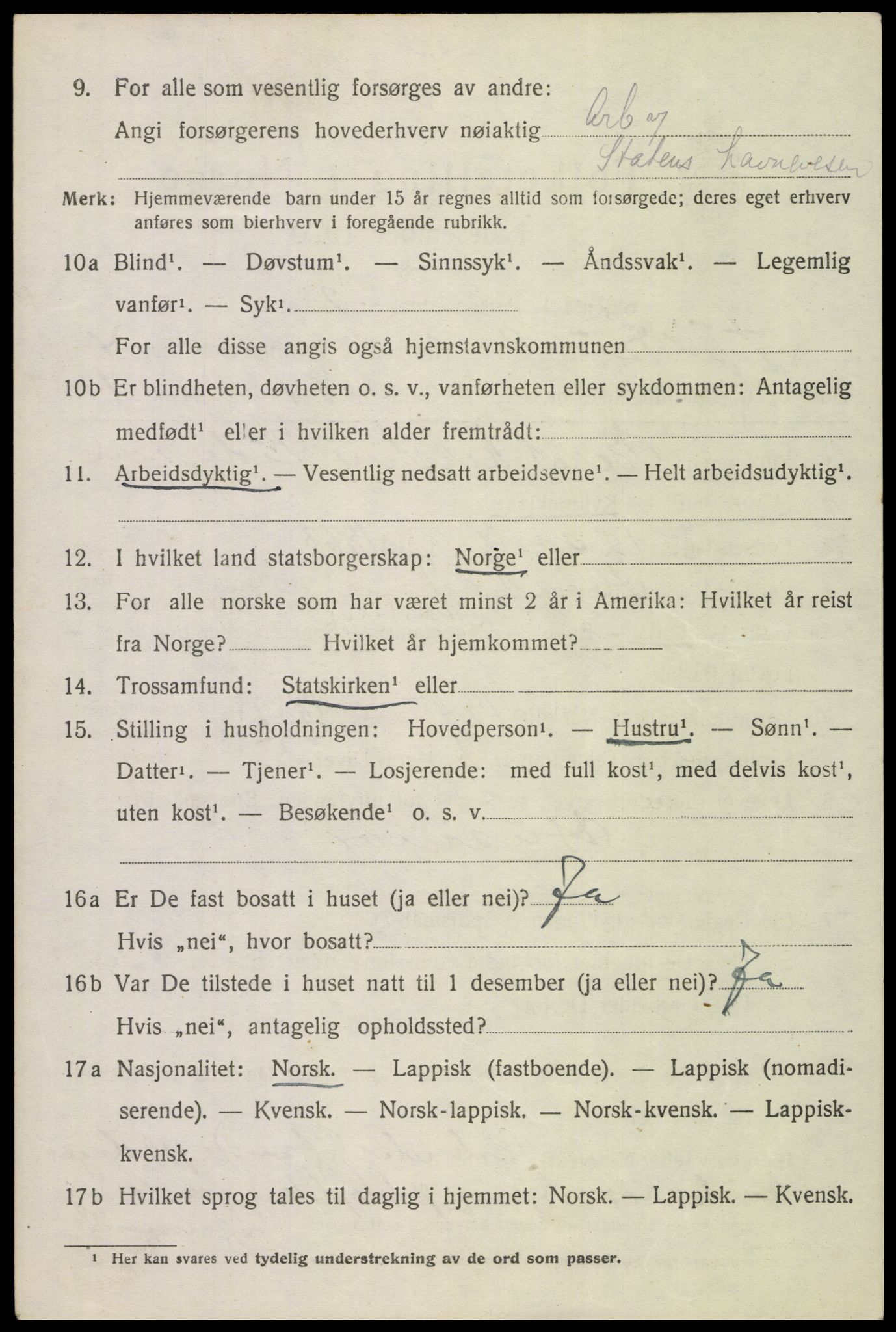 SAT, 1920 census for Tjeldsund, 1920, p. 2689