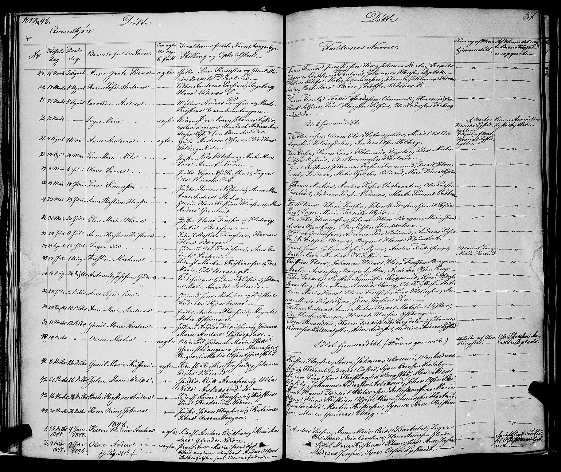 Skiptvet prestekontor Kirkebøker, AV/SAO-A-20009/F/Fa/L0006: Parish register (official) no. 6, 1839-1860, p. 37