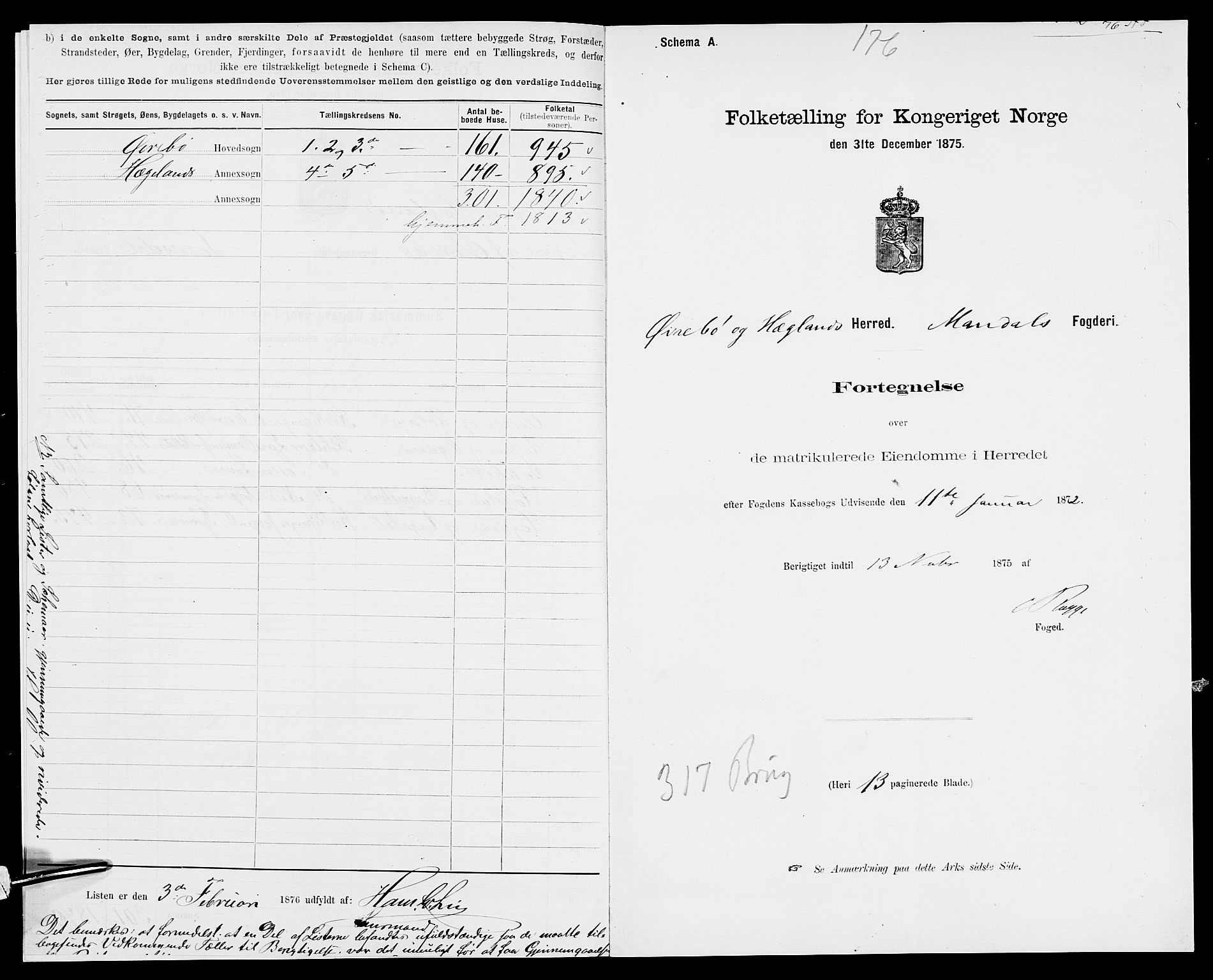 SAK, 1875 census for 1016P Øvrebø, 1875, p. 3