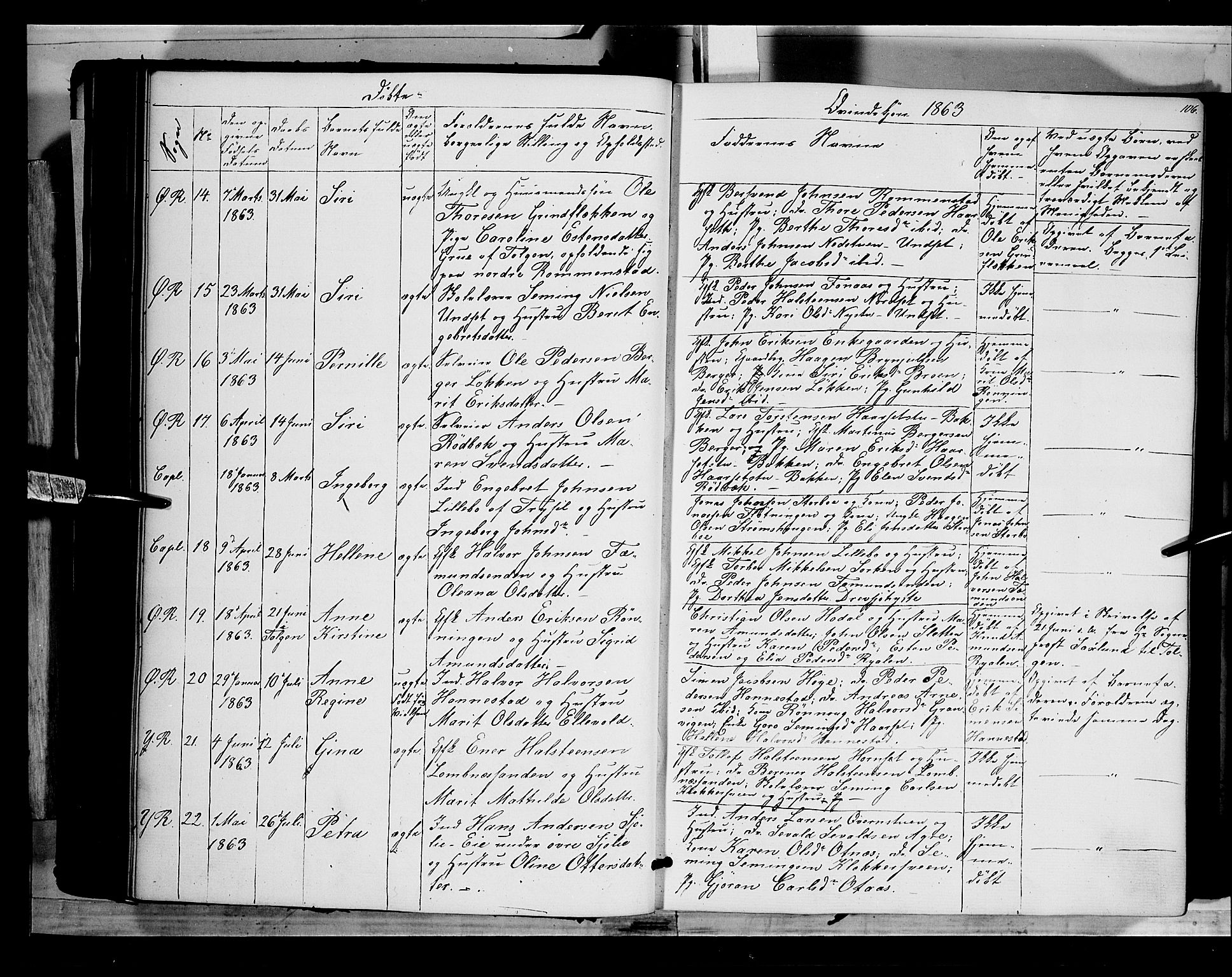 Rendalen prestekontor, SAH/PREST-054/H/Ha/Haa/L0005: Parish register (official) no. 5, 1853-1866, p. 106