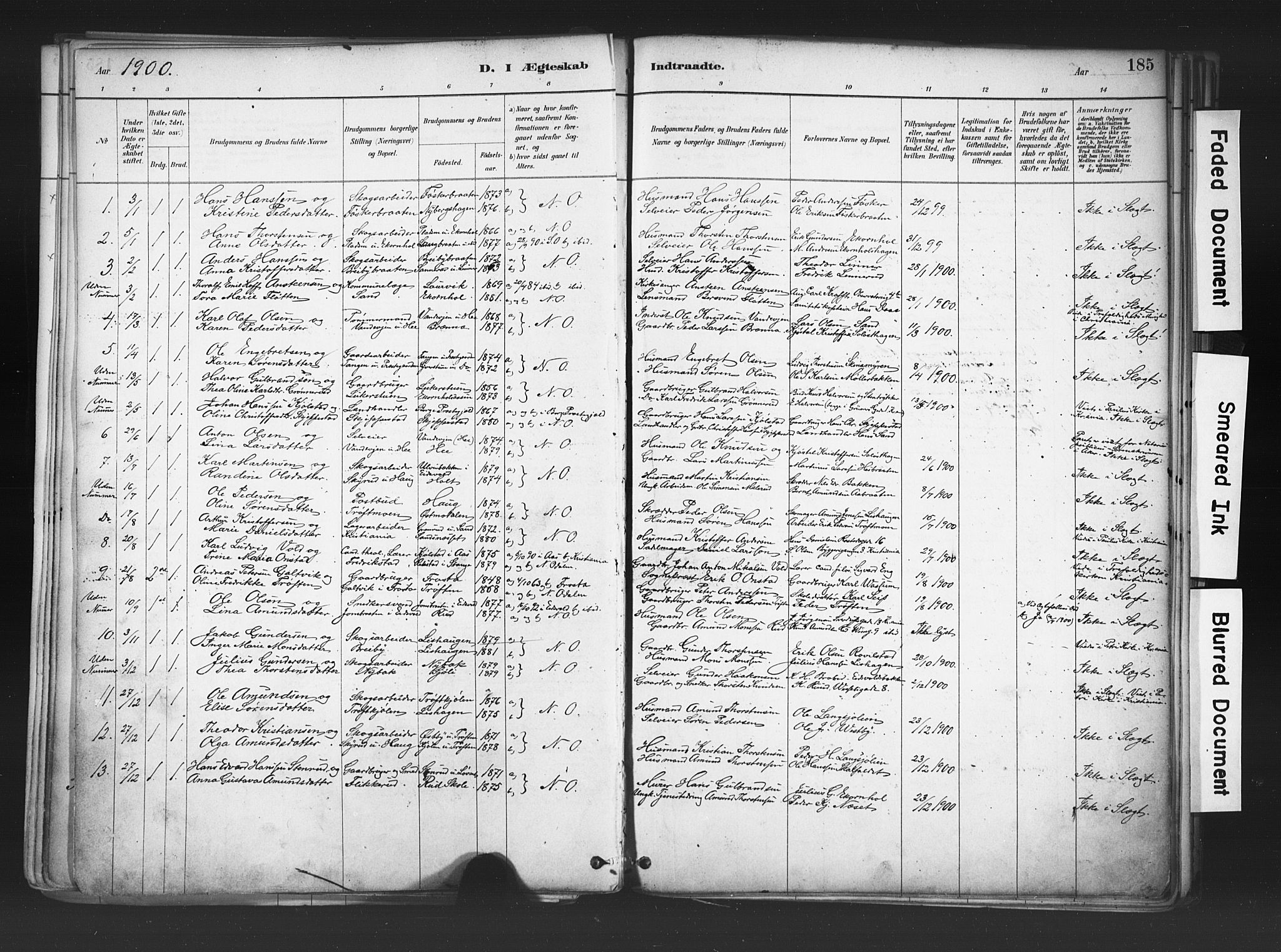 Nord-Odal prestekontor, AV/SAH-PREST-032/H/Ha/Haa/L0006: Parish register (official) no. 6, 1886-1901, p. 185