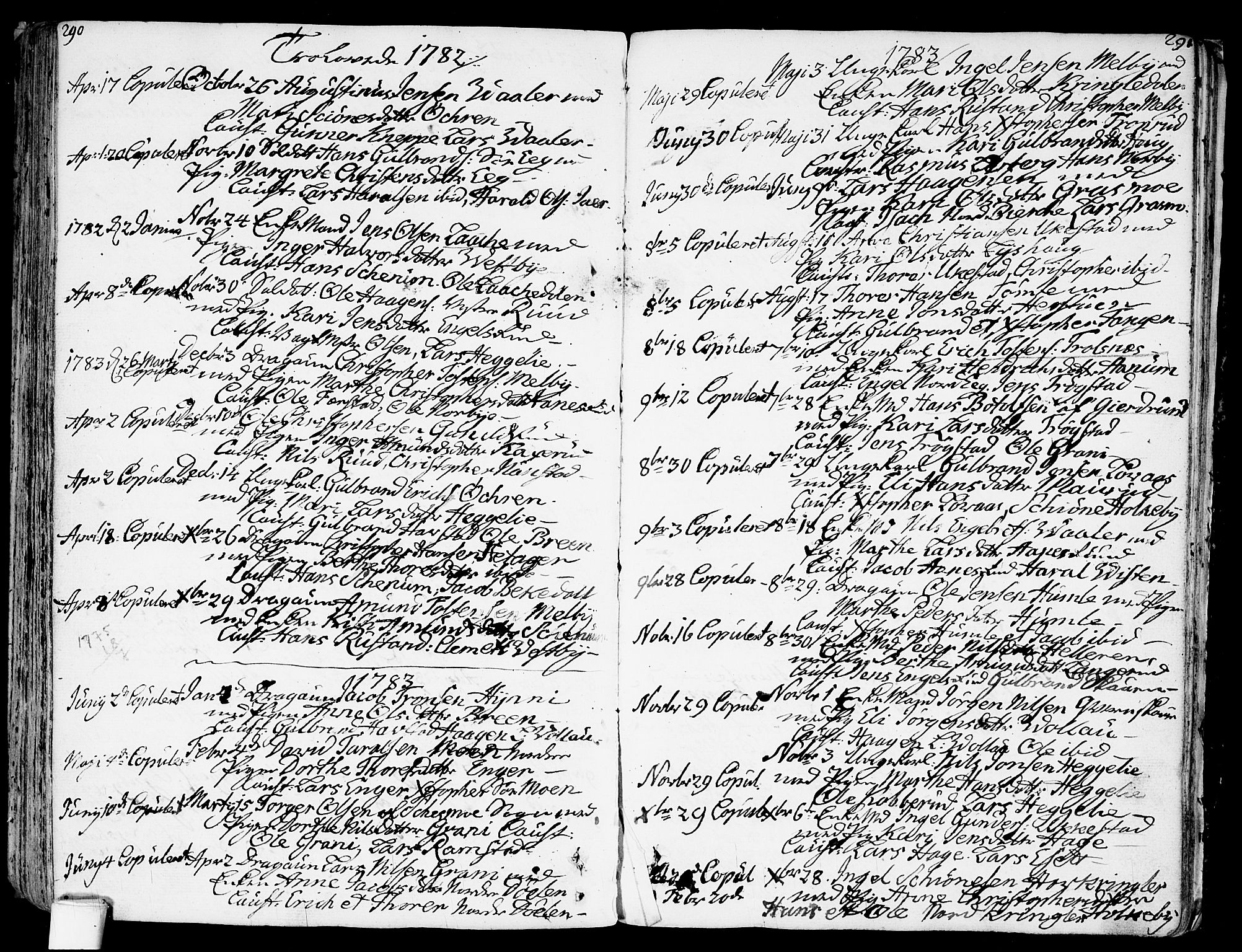 Nannestad prestekontor Kirkebøker, SAO/A-10414a/F/Fa/L0007: Parish register (official) no. I 7, 1754-1791, p. 290-291
