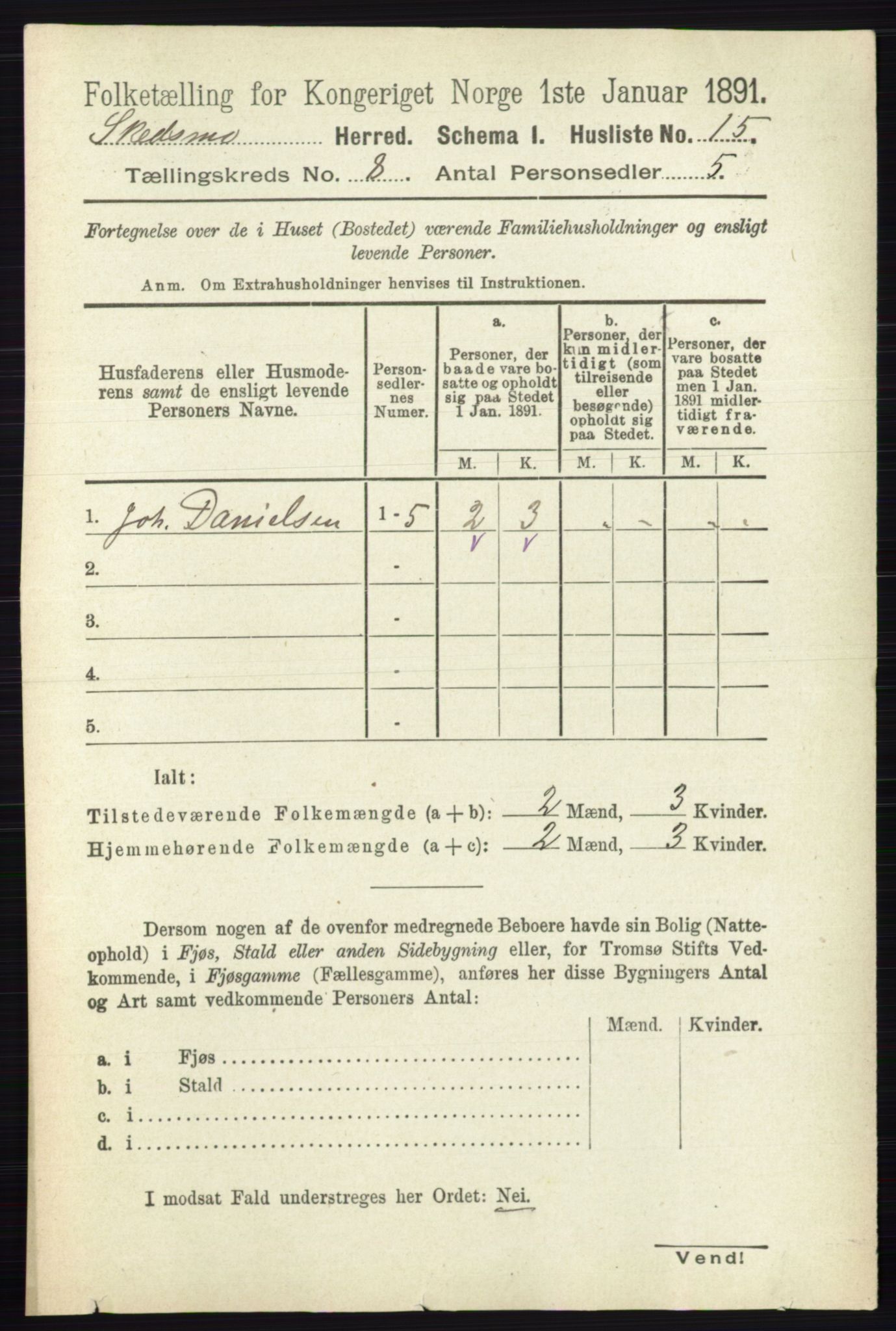 RA, 1891 census for 0231 Skedsmo, 1891, p. 3826