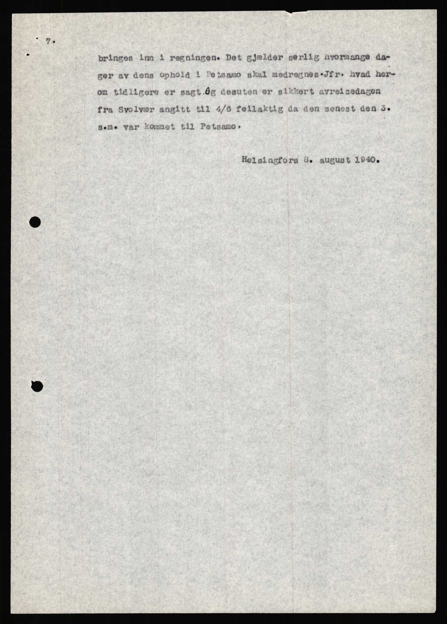 Forsvaret, Forsvarets krigshistoriske avdeling, RA/RAFA-2017/Y/Ya/L0006: II-C-11-11,2 - Utenriksdepartementet.  Legasjonen i Helsingfors., 1940-1946, p. 181