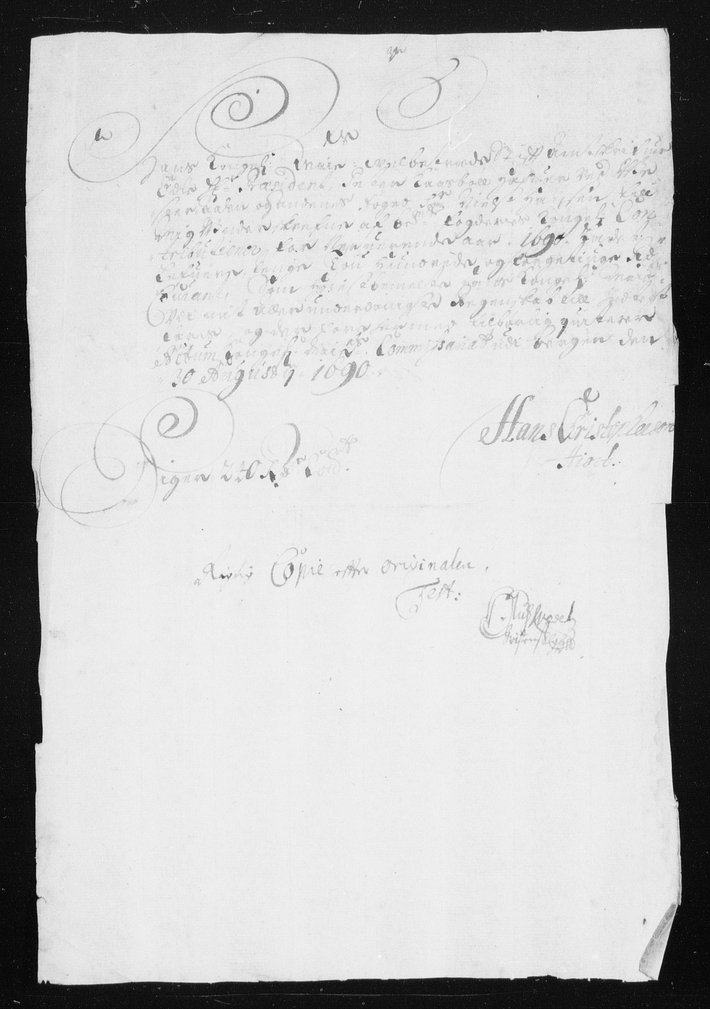 Rentekammeret inntil 1814, Reviderte regnskaper, Stiftamtstueregnskaper, Trondheim stiftamt og Nordland amt, AV/RA-EA-6044/R/Rh/L0015: Nordland amt, 1690