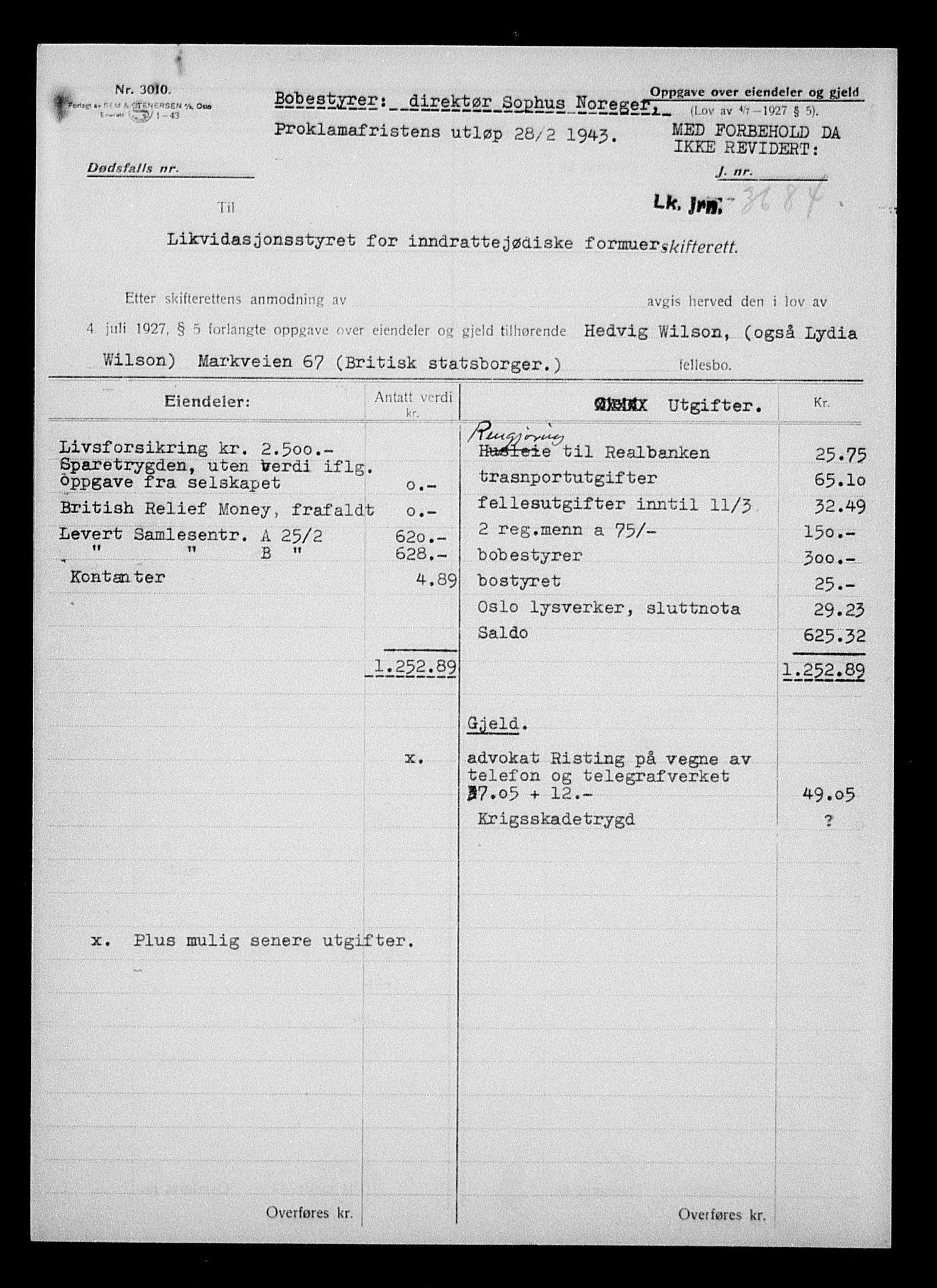 Justisdepartementet, Tilbakeføringskontoret for inndratte formuer, AV/RA-S-1564/H/Hc/Hcc/L0986: --, 1945-1947, p. 358