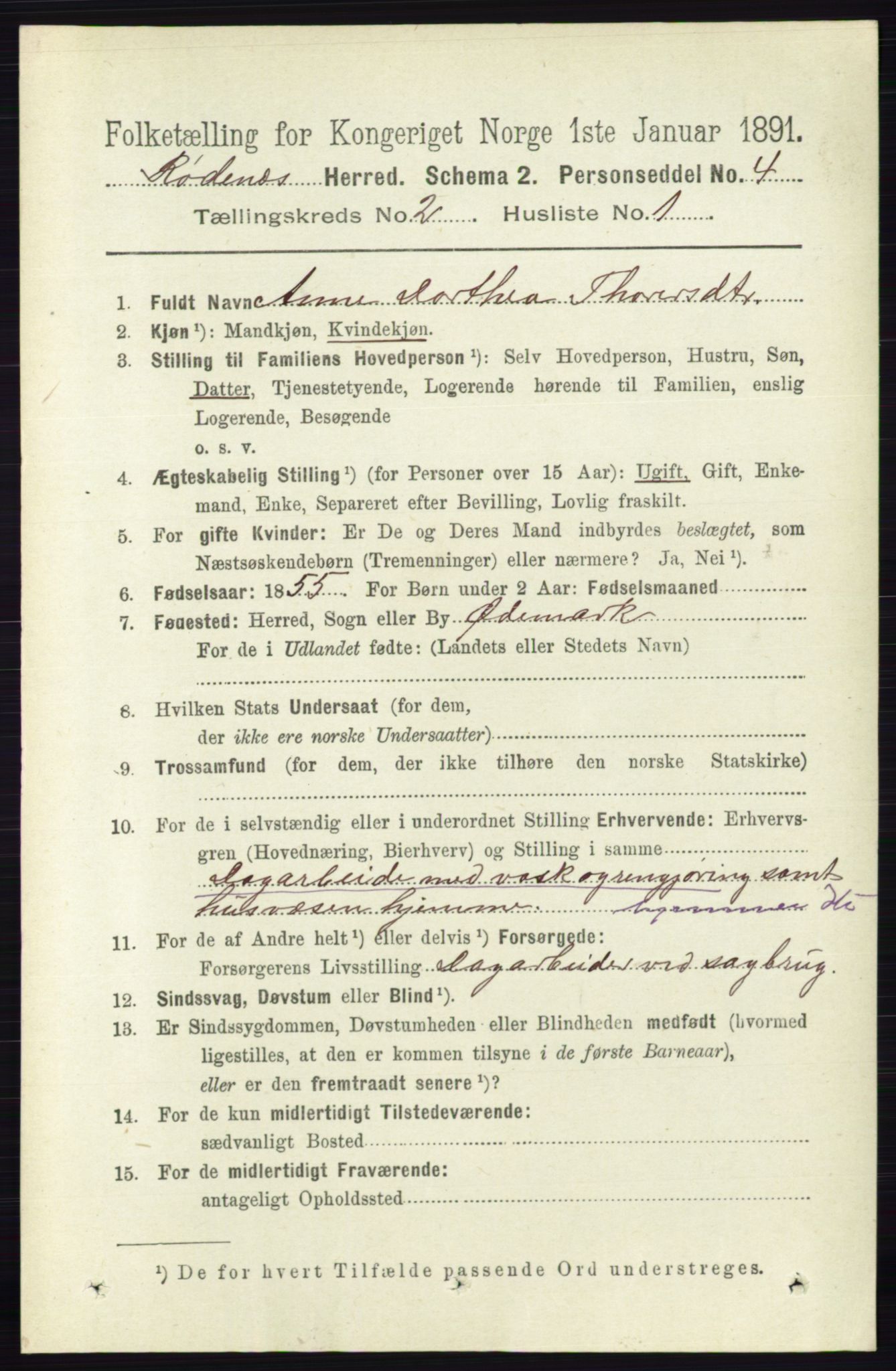 RA, 1891 census for 0120 Rødenes, 1891, p. 730