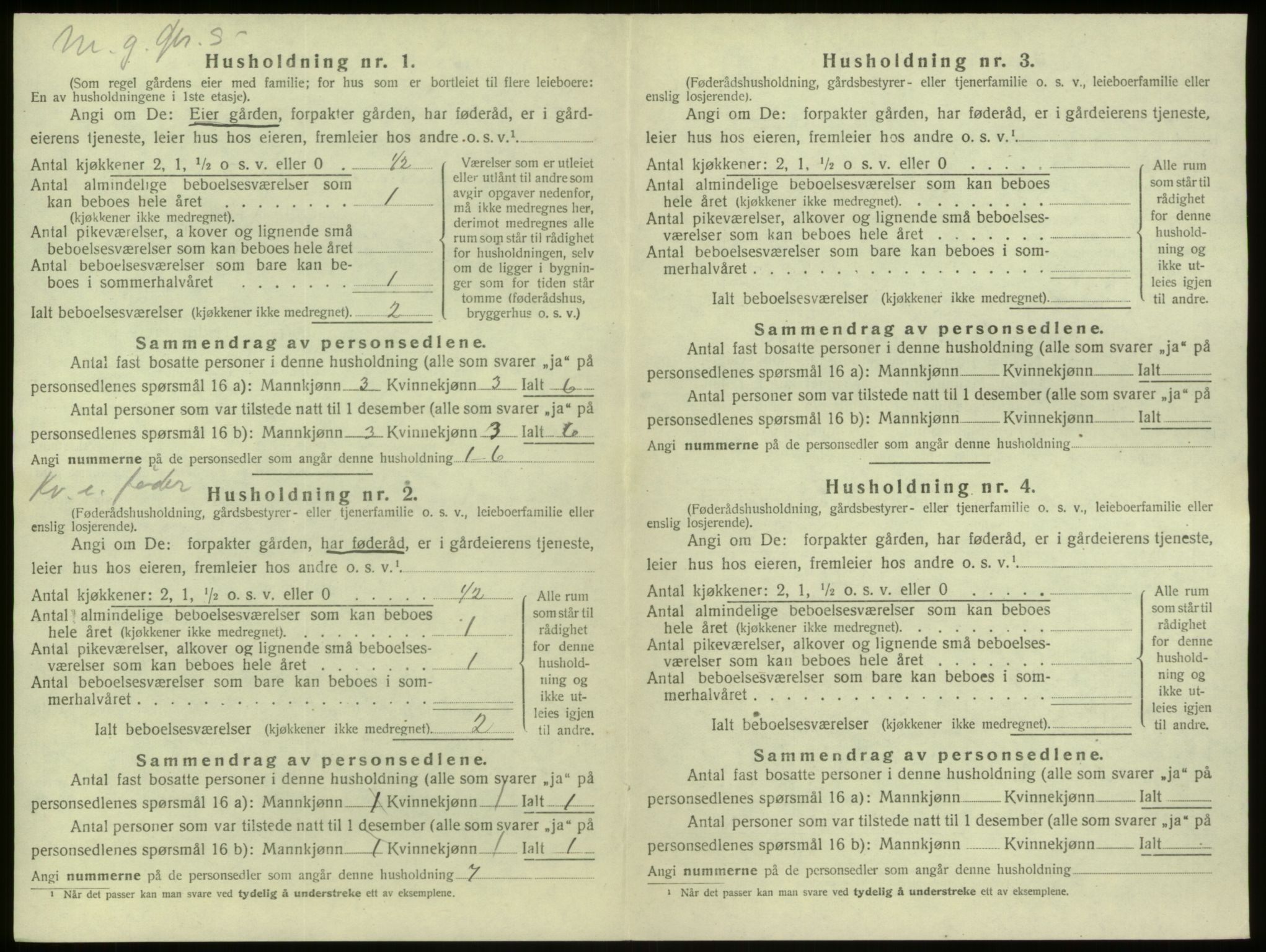 SAB, 1920 census for Manger, 1920, p. 129