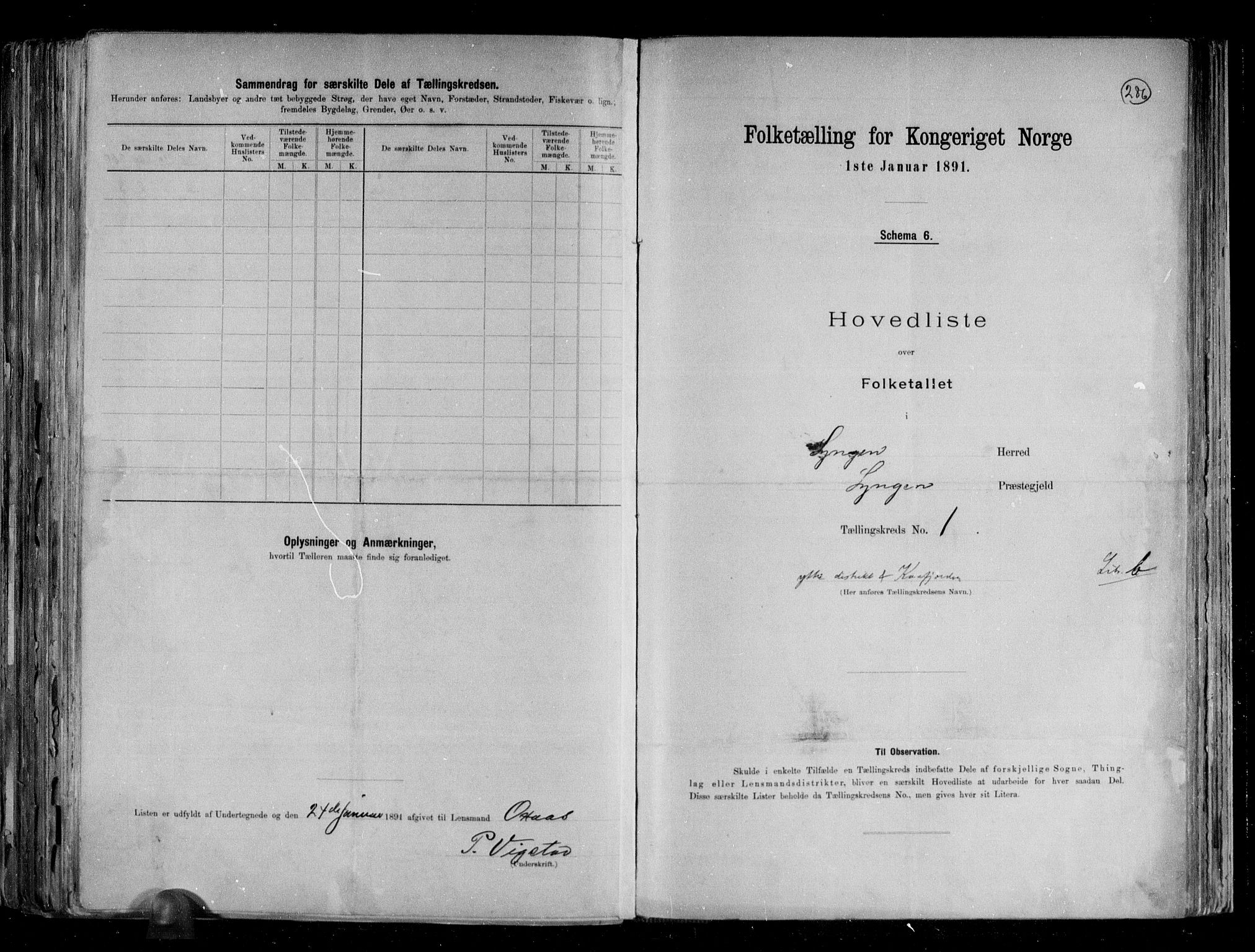 RA, 1891 census for 1938 Lyngen, 1891, p. 8