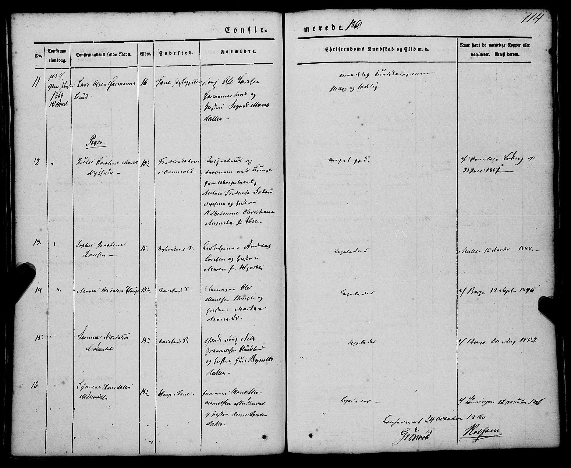 St. Jørgens hospital og Årstad sokneprestembete, AV/SAB-A-99934: Parish register (official) no. A 4, 1844-1863, p. 114