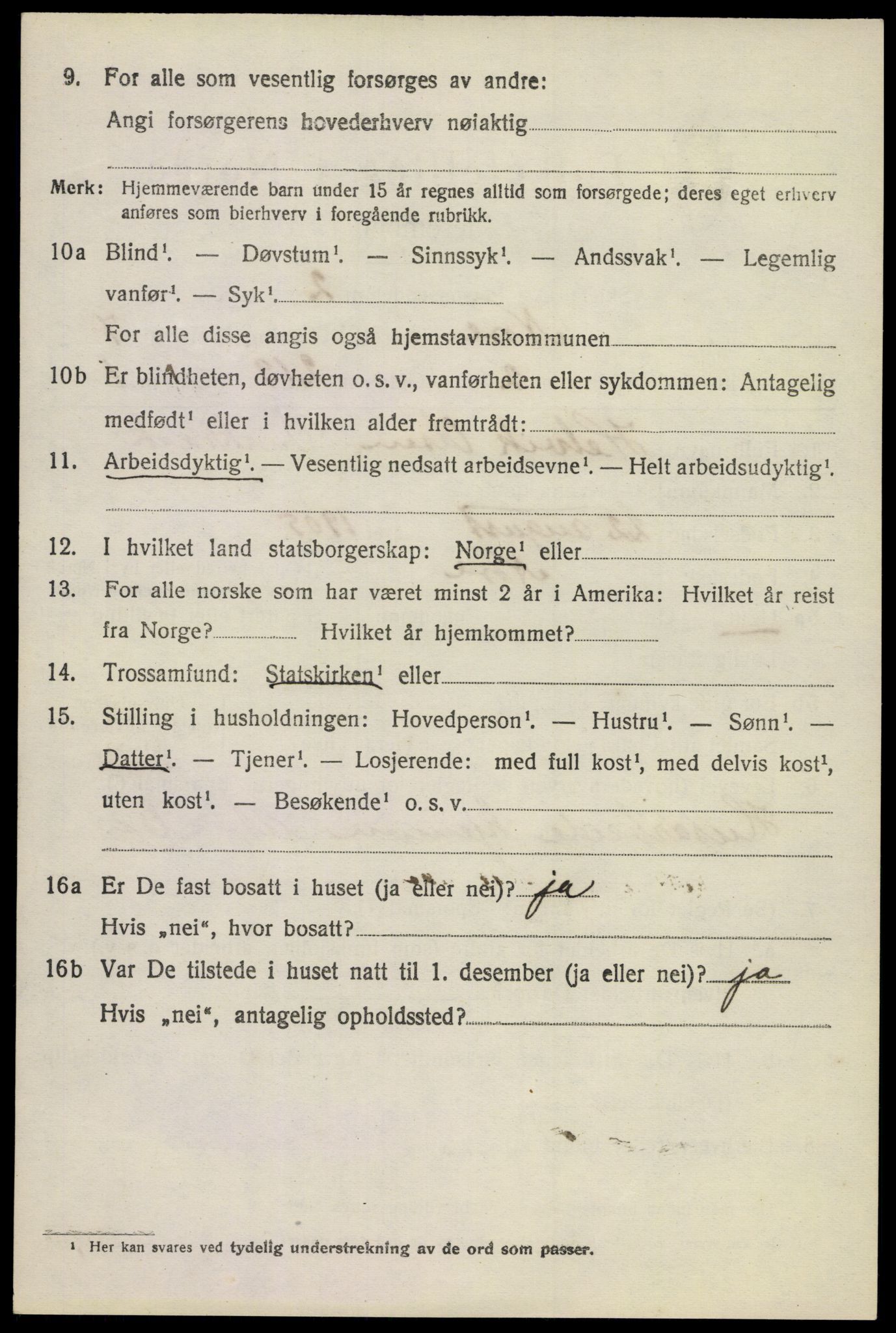 SAKO, 1920 census for Nore, 1920, p. 3063