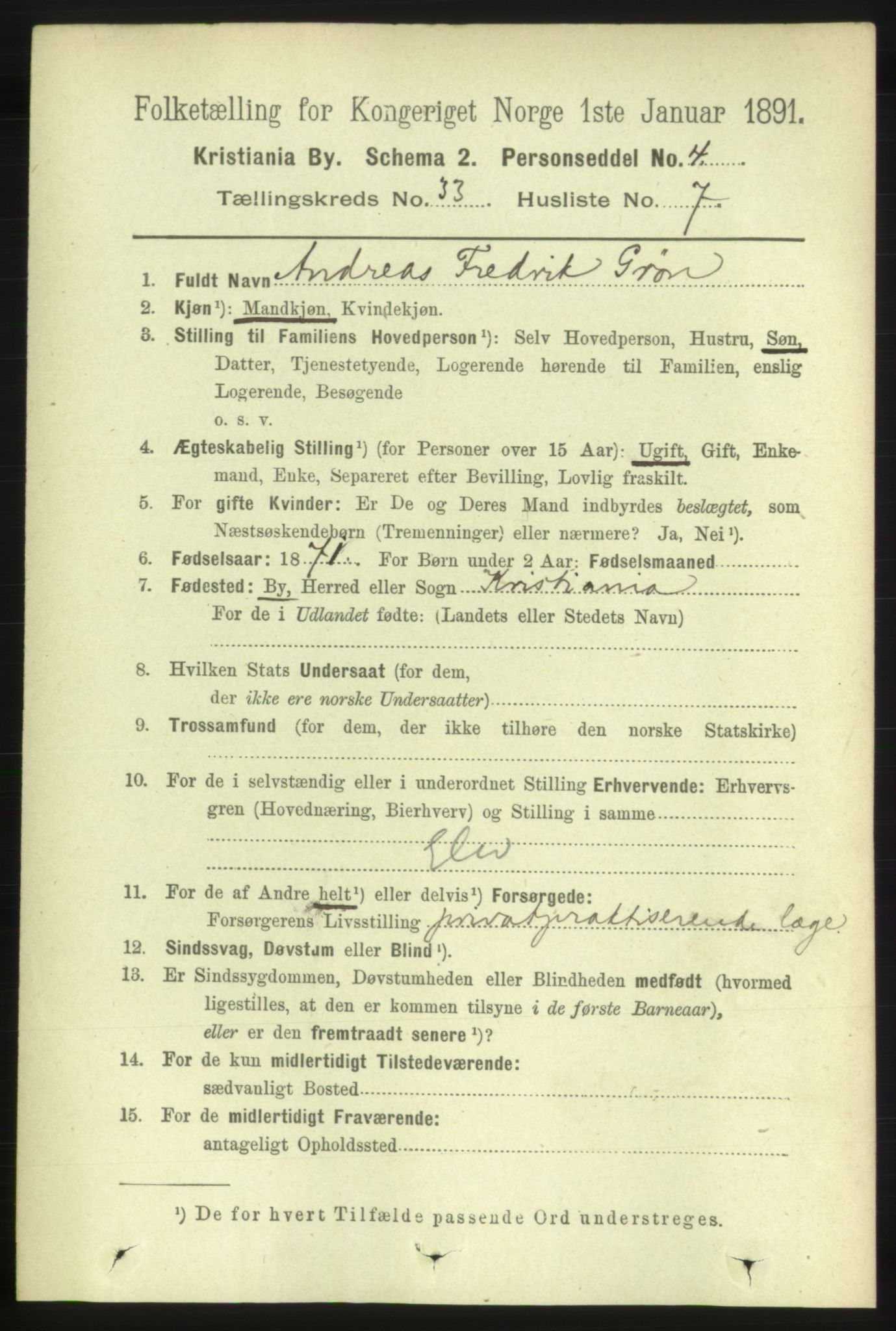 RA, 1891 census for 0301 Kristiania, 1891, p. 17771