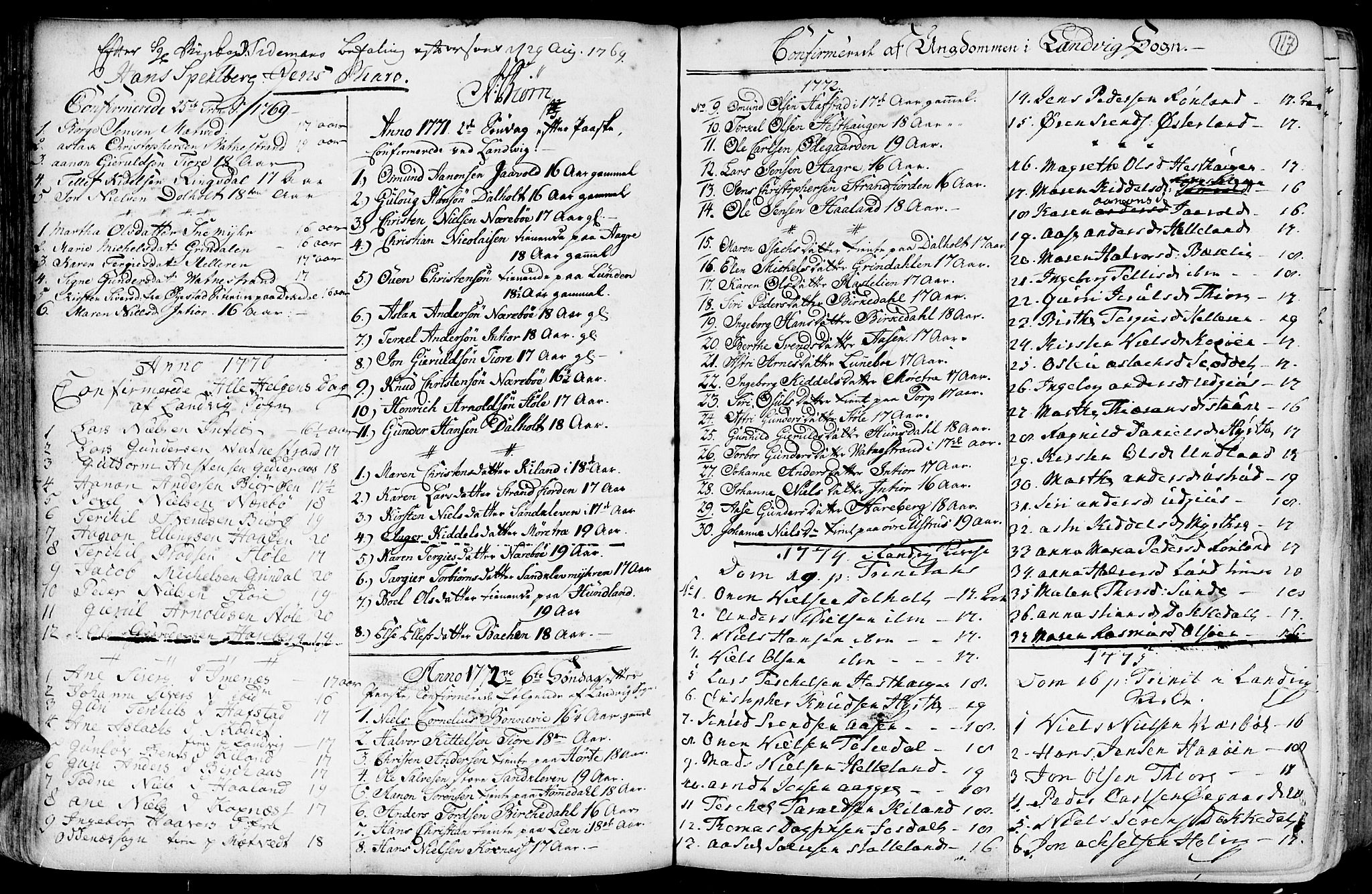 Hommedal sokneprestkontor, AV/SAK-1111-0023/F/Fa/Fab/L0002: Parish register (official) no. A 2 /1, 1741-1848, p. 117