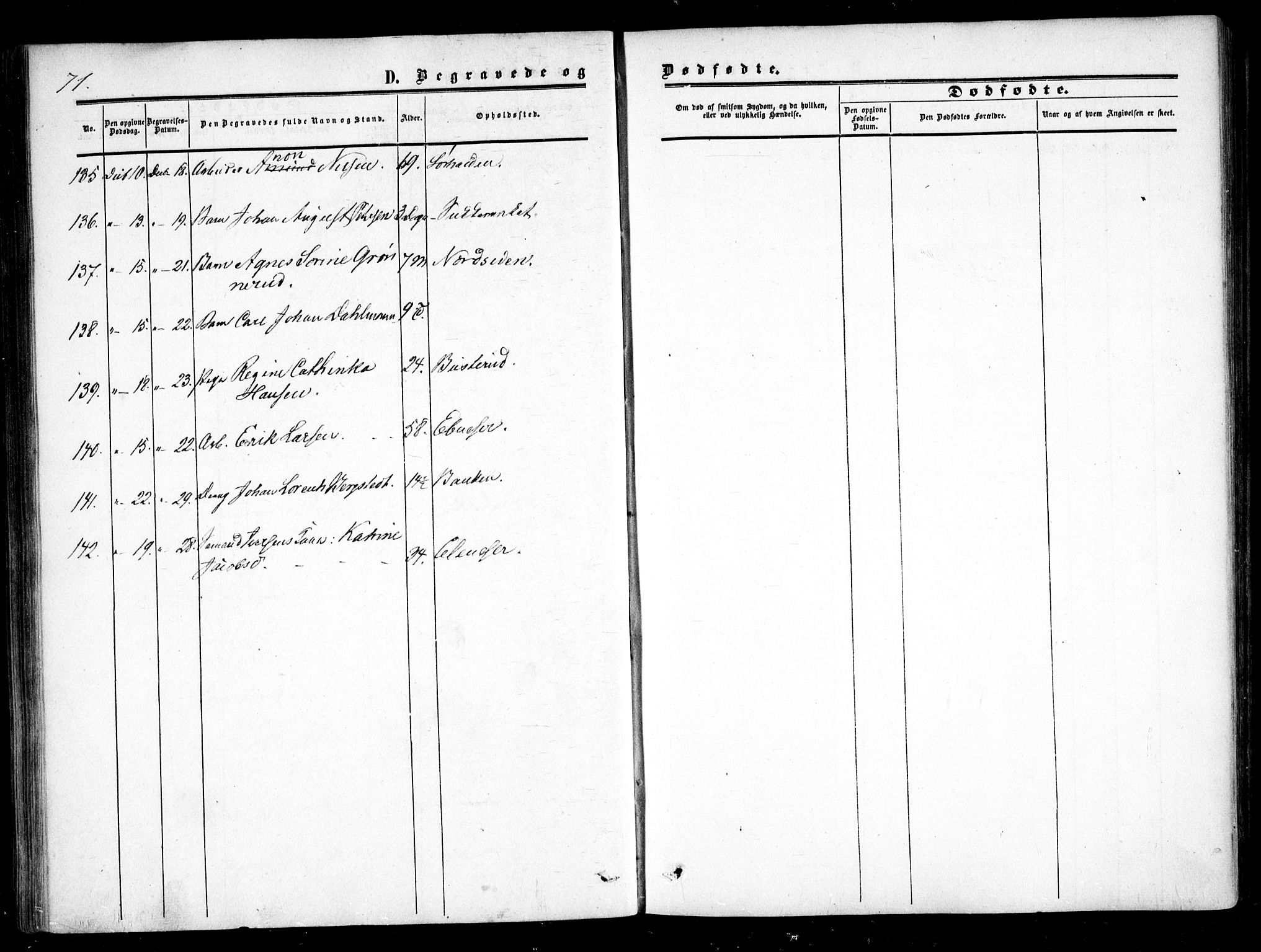 Halden prestekontor Kirkebøker, AV/SAO-A-10909/F/Fa/L0008: Parish register (official) no. I 8, 1857-1865, p. 71