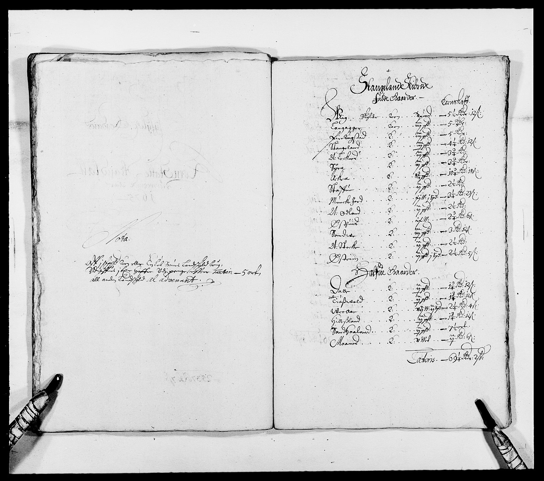 Rentekammeret inntil 1814, Reviderte regnskaper, Fogderegnskap, RA/EA-4092/R47/L2845: Fogderegnskap Ryfylke, 1674-1675, p. 258