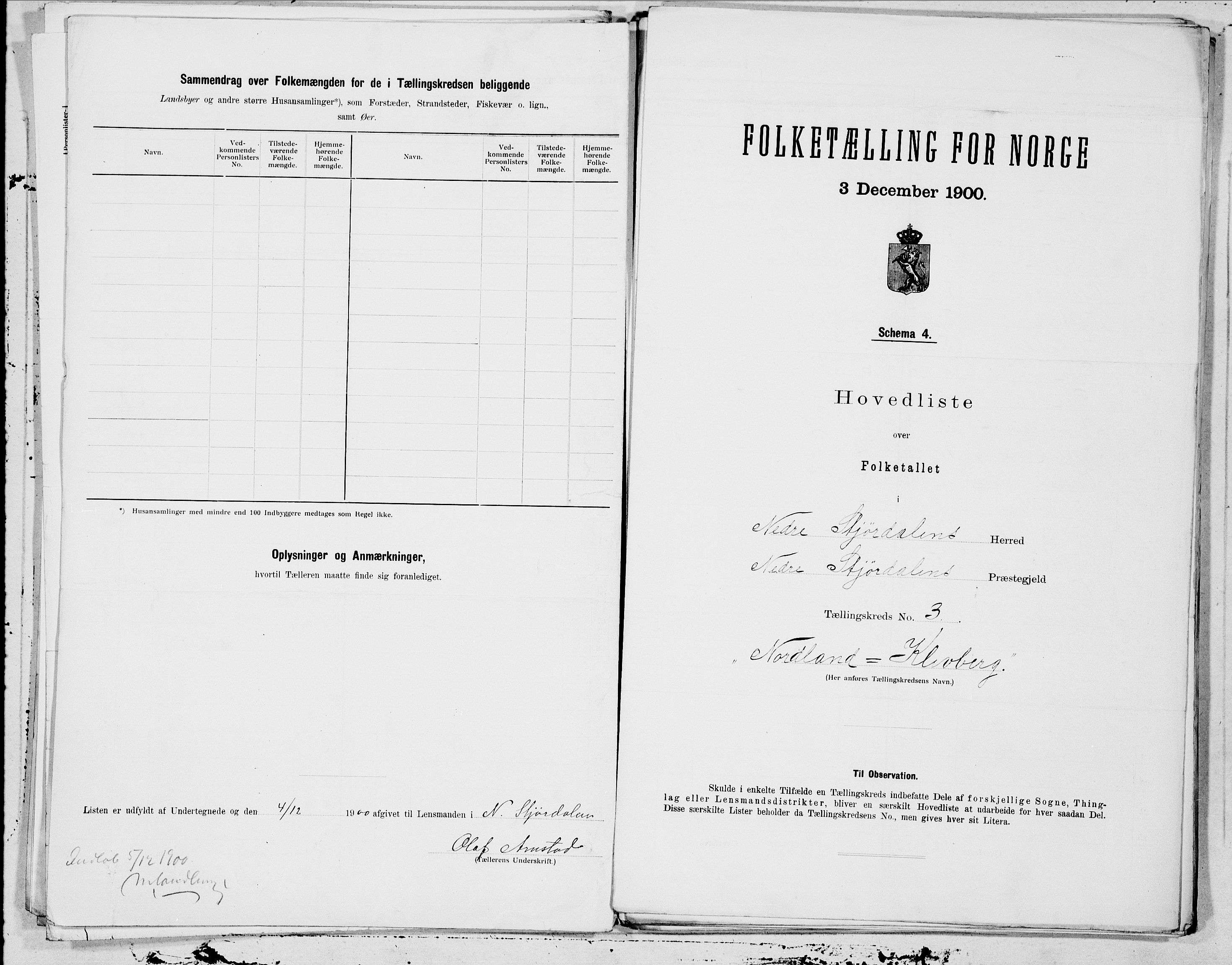 SAT, 1900 census for Nedre Stjørdal, 1900, p. 6