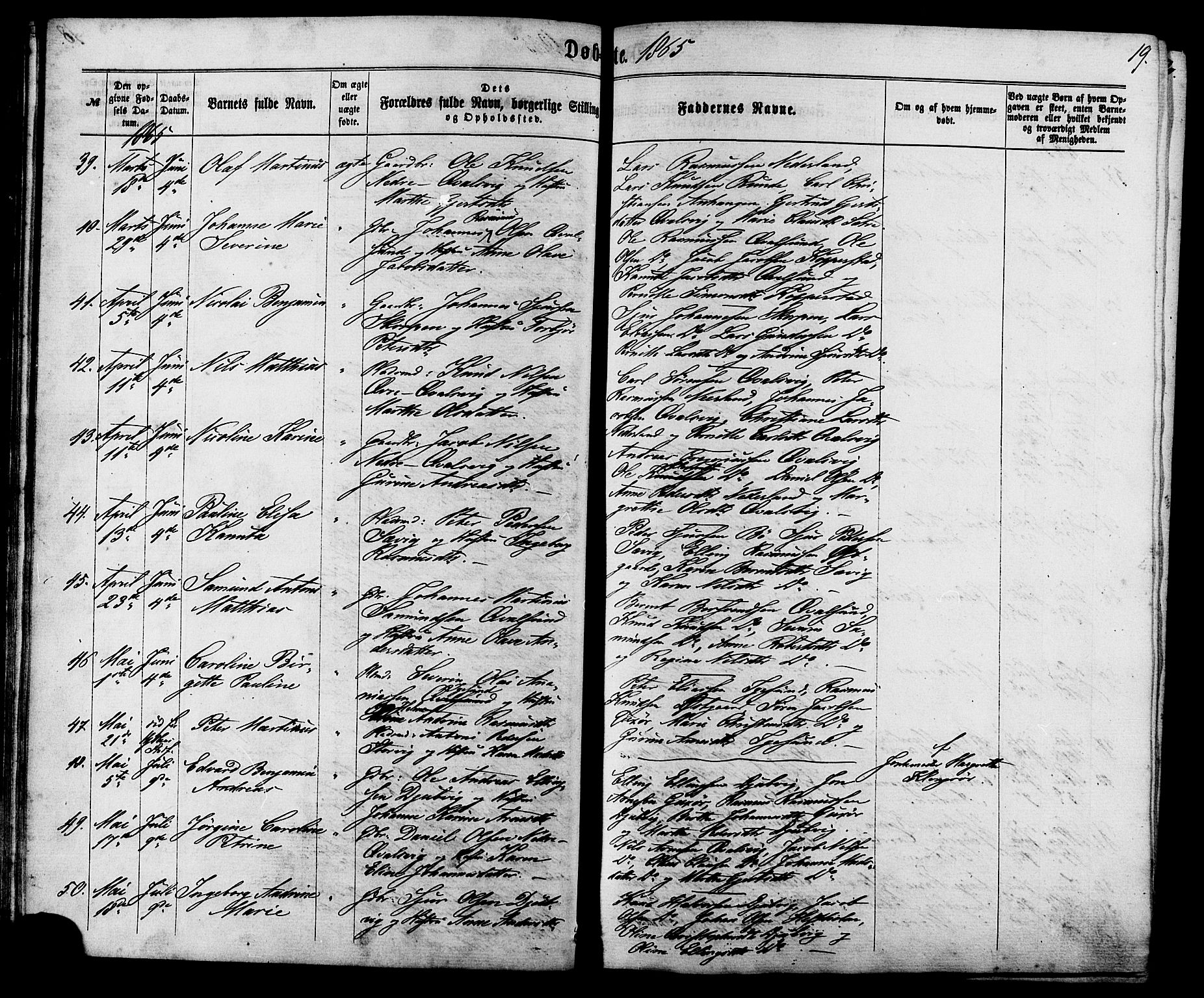 Ministerialprotokoller, klokkerbøker og fødselsregistre - Møre og Romsdal, AV/SAT-A-1454/507/L0071: Parish register (official) no. 507A06, 1863-1878, p. 19