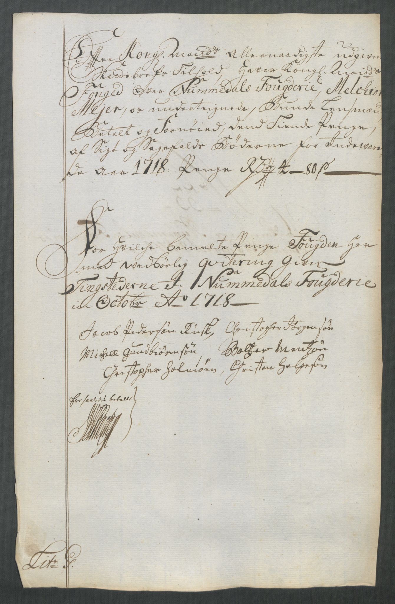 Rentekammeret inntil 1814, Reviderte regnskaper, Fogderegnskap, AV/RA-EA-4092/R64/L4439: Fogderegnskap Namdal, 1718, p. 207