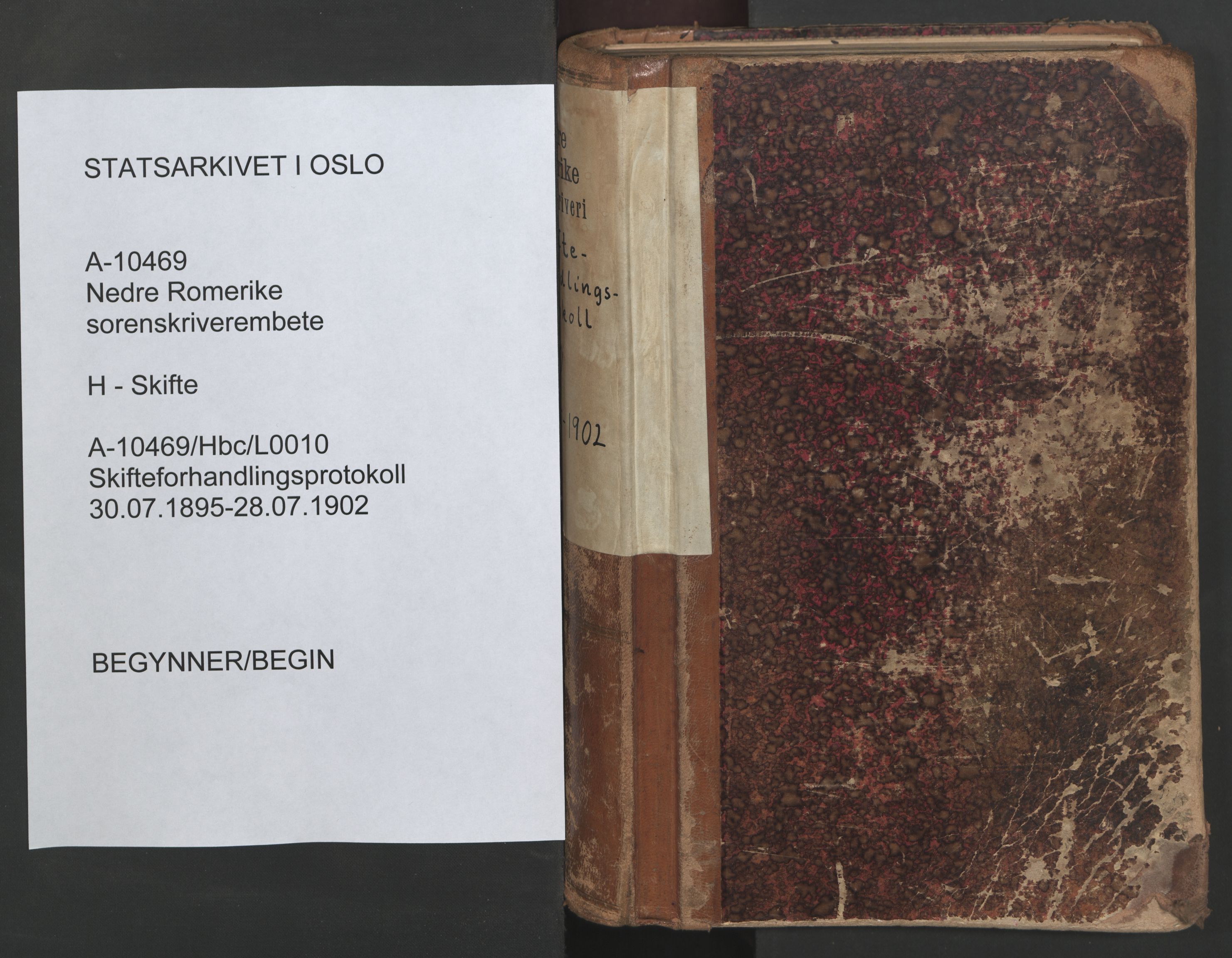 Nedre Romerike sorenskriveri, AV/SAO-A-10469/H/He/Heb/L0010: Skiftebehandlingsprotokoll, 1895-1902