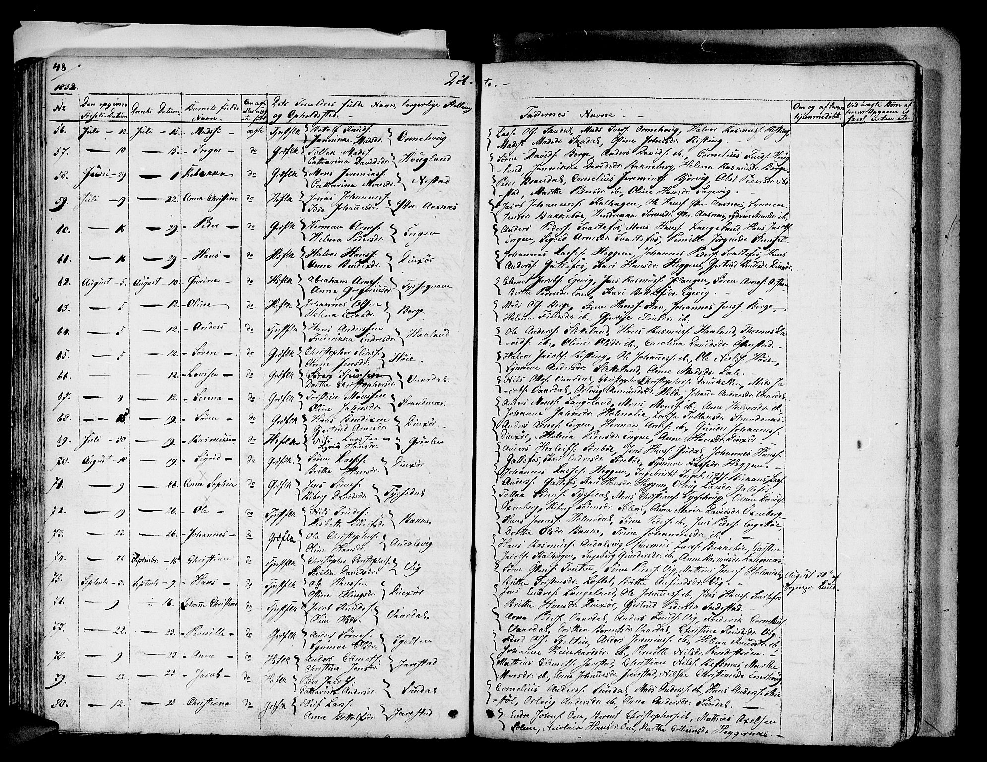 Fjaler sokneprestembete, SAB/A-79801/H/Haa/Haaa/L0005: Parish register (official) no. A 5, 1821-1835, p. 49