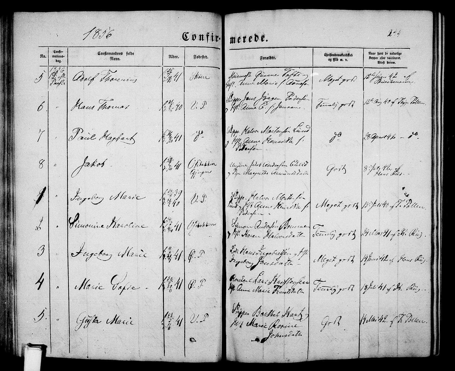Porsgrunn kirkebøker , SAKO/A-104/G/Gb/L0004: Parish register (copy) no. II 4, 1853-1882, p. 244