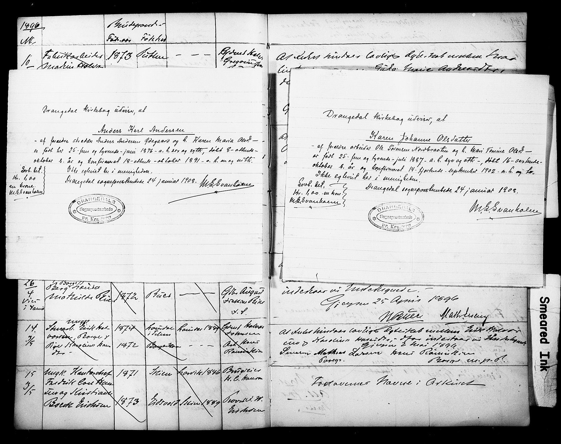 Gjerpen kirkebøker, SAKO/A-265/H/Ha/L0001: Banns register no. I 1, 1896-1908
