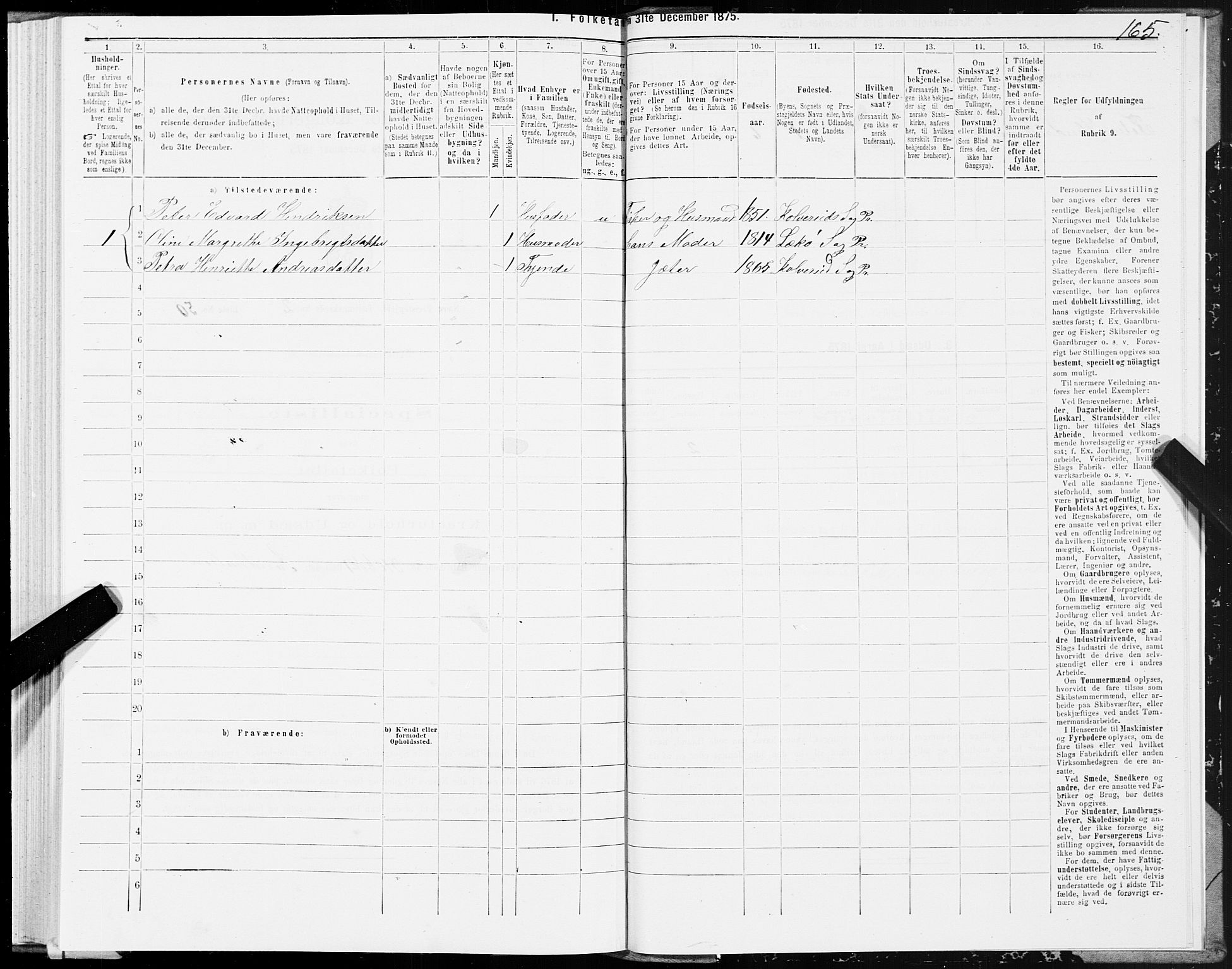 SAT, 1875 census for 1751P Nærøy, 1875, p. 1165