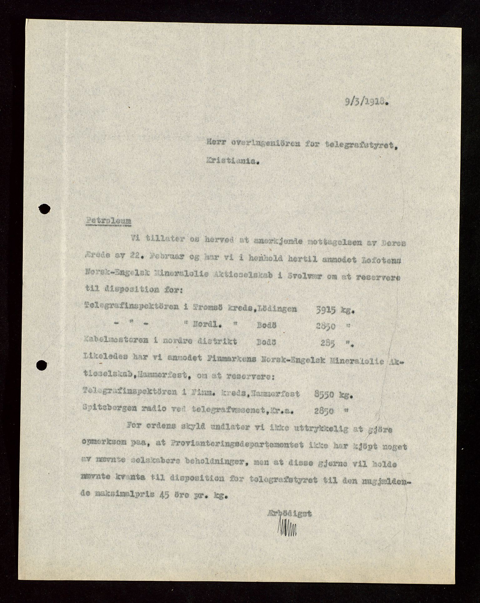 Pa 1521 - A/S Norske Shell, AV/SAST-A-101915/E/Ea/Eaa/L0003: Sjefskorrespondanse, 1918, p. 295