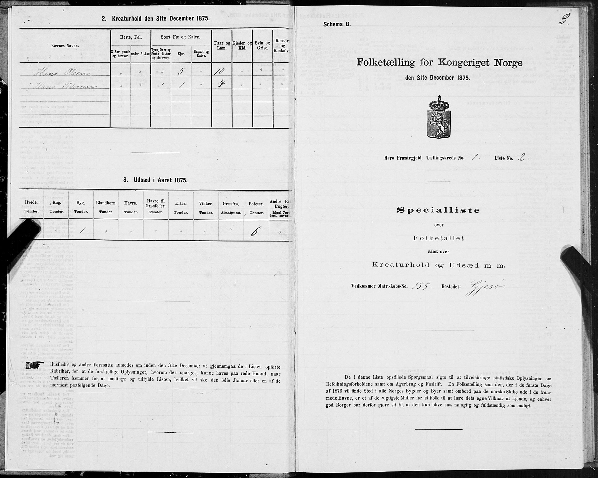 SAT, 1875 census for 1818P Herøy, 1875, p. 1003