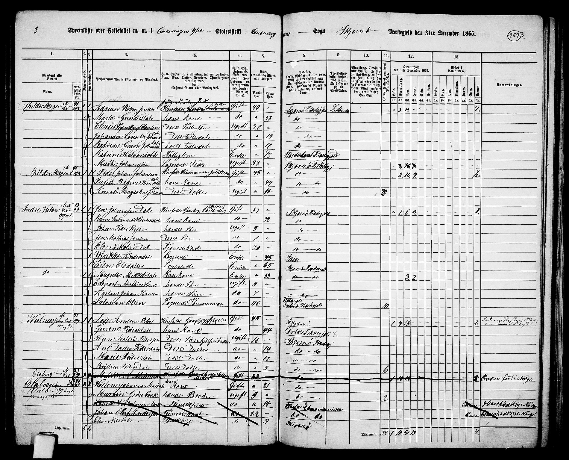 RA, 1865 census for Skjervøy, 1865, p. 135