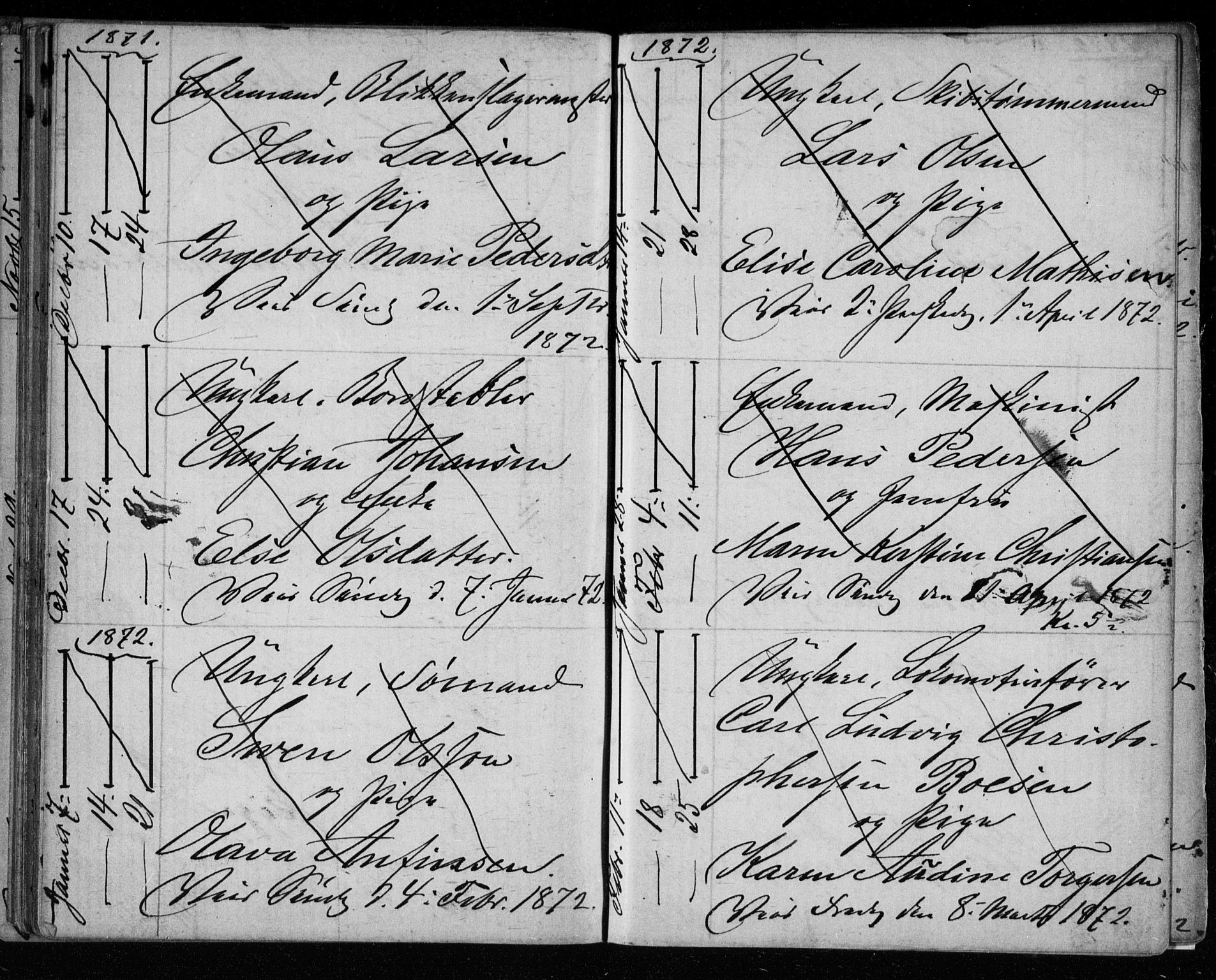 Bragernes kirkebøker, AV/SAKO-A-6/H/Ha/L0005: Banns register no. 5, 1866-1872