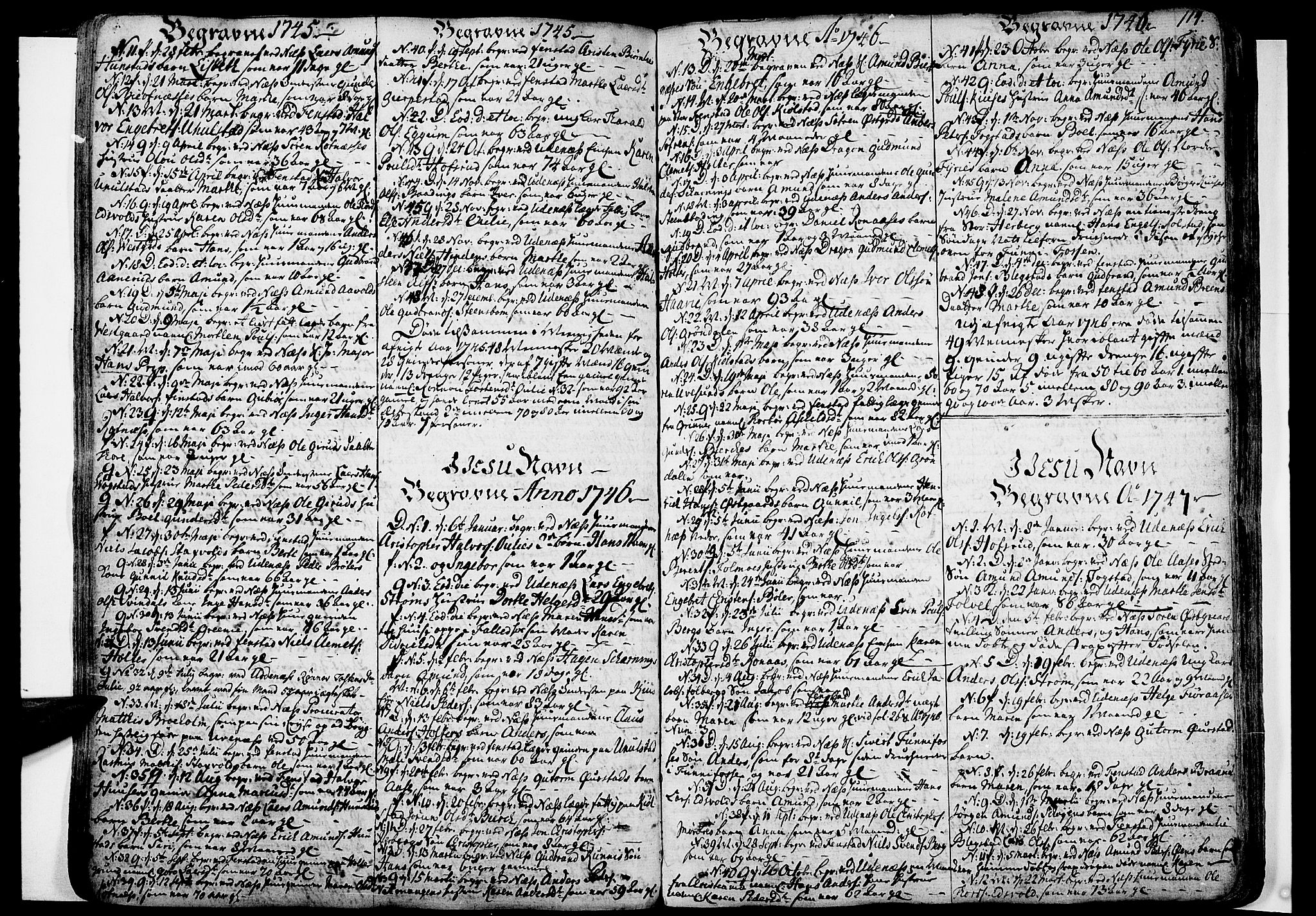 Nes prestekontor Kirkebøker, AV/SAO-A-10410/F/Fa/L0003: Parish register (official) no. I 3, 1734-1781, p. 114