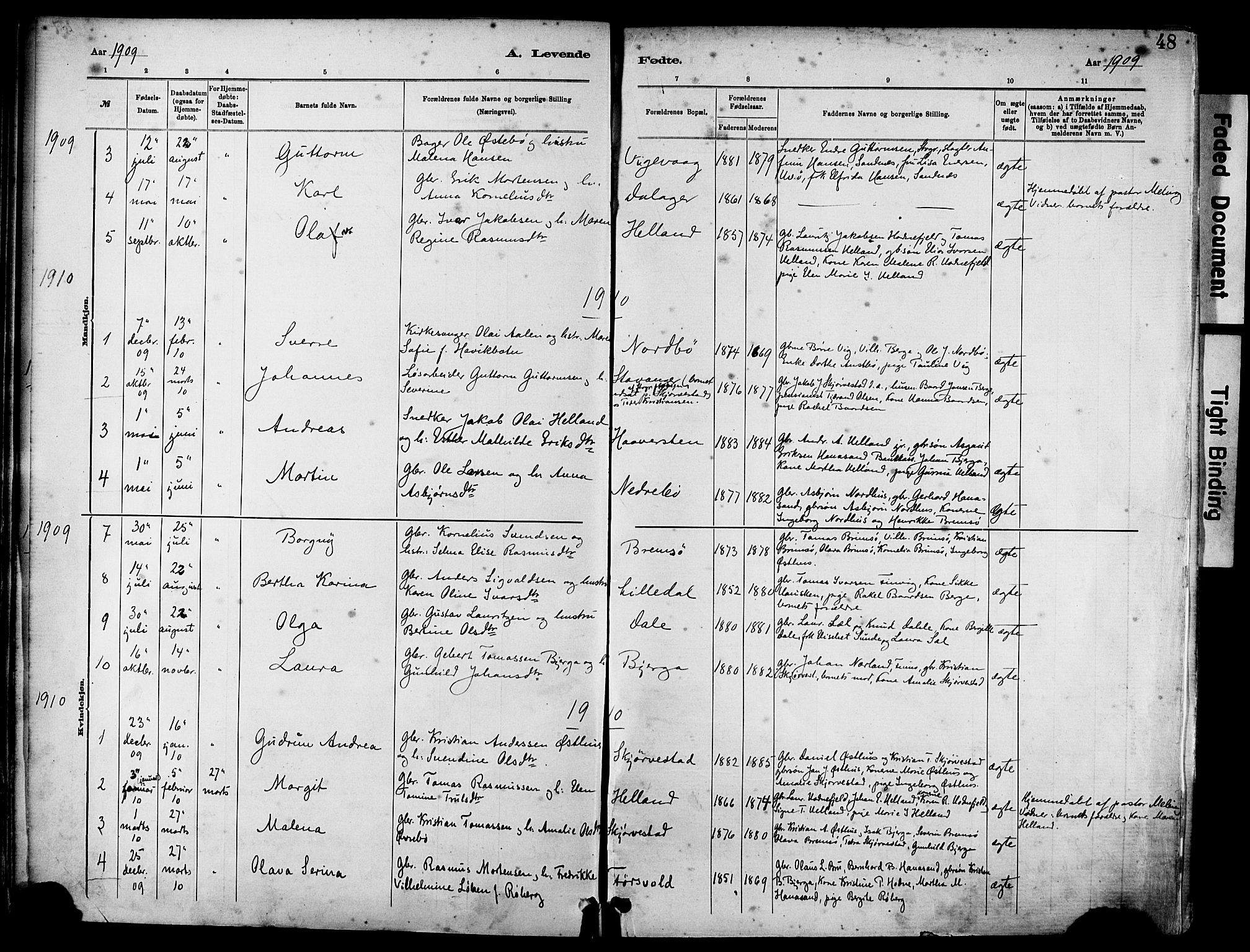 Rennesøy sokneprestkontor, SAST/A -101827/H/Ha/Haa/L0012: Parish register (official) no. A 13, 1885-1917, p. 48