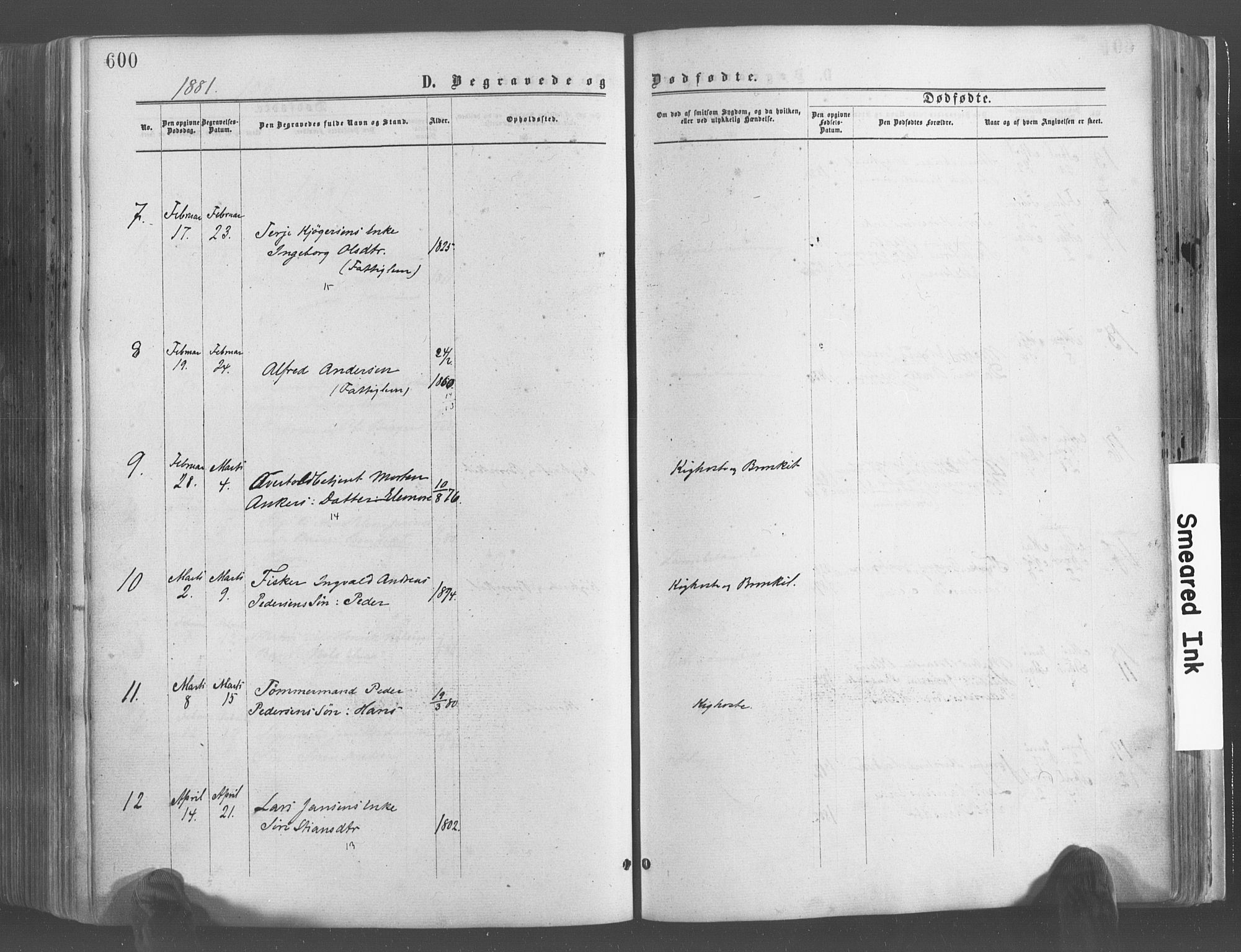 Risør sokneprestkontor, SAK/1111-0035/F/Fa/L0004: Parish register (official) no. A 4, 1865-1882, p. 600