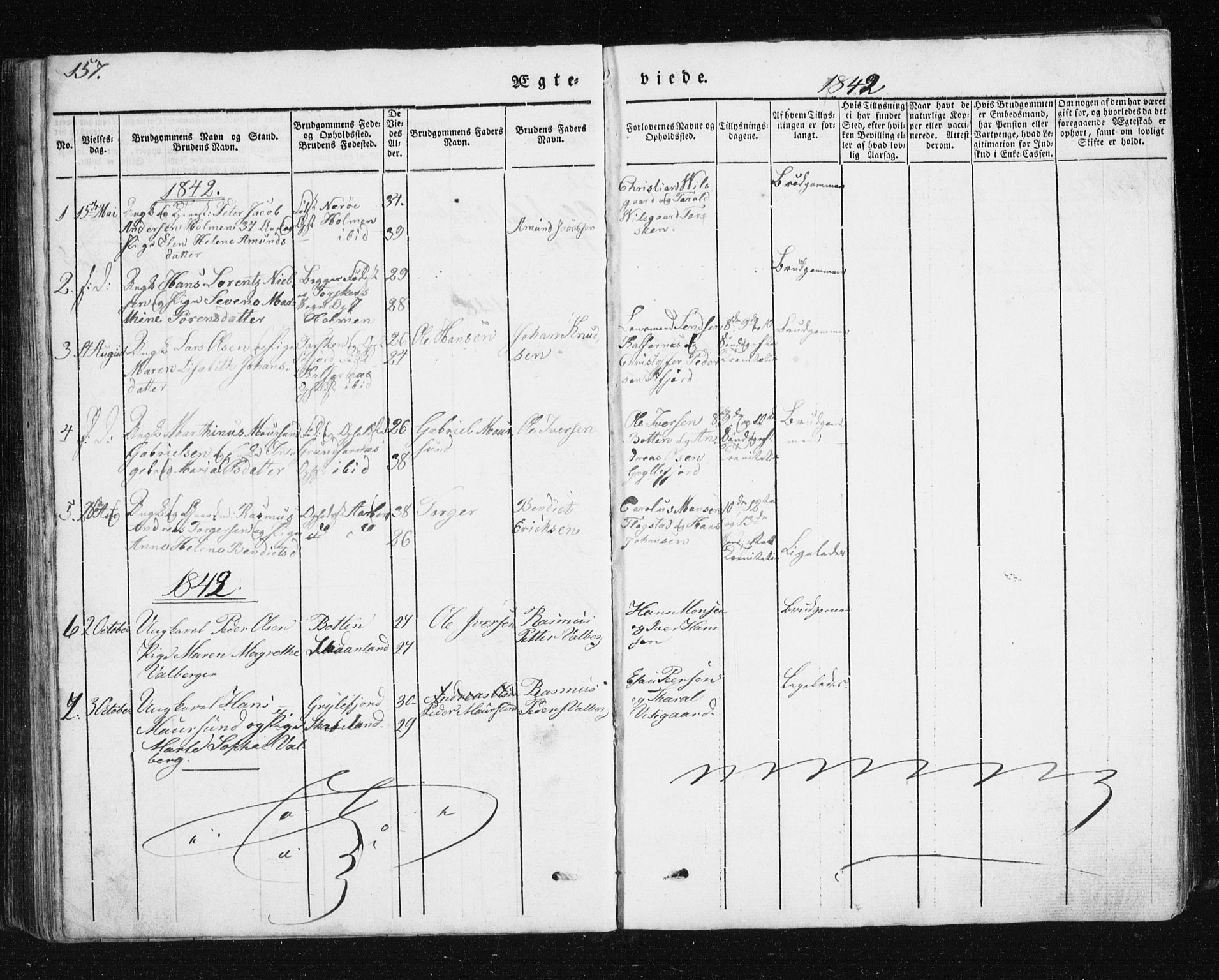 Berg sokneprestkontor, SATØ/S-1318/G/Ga/Gab/L0011klokker: Parish register (copy) no. 11, 1833-1878, p. 157