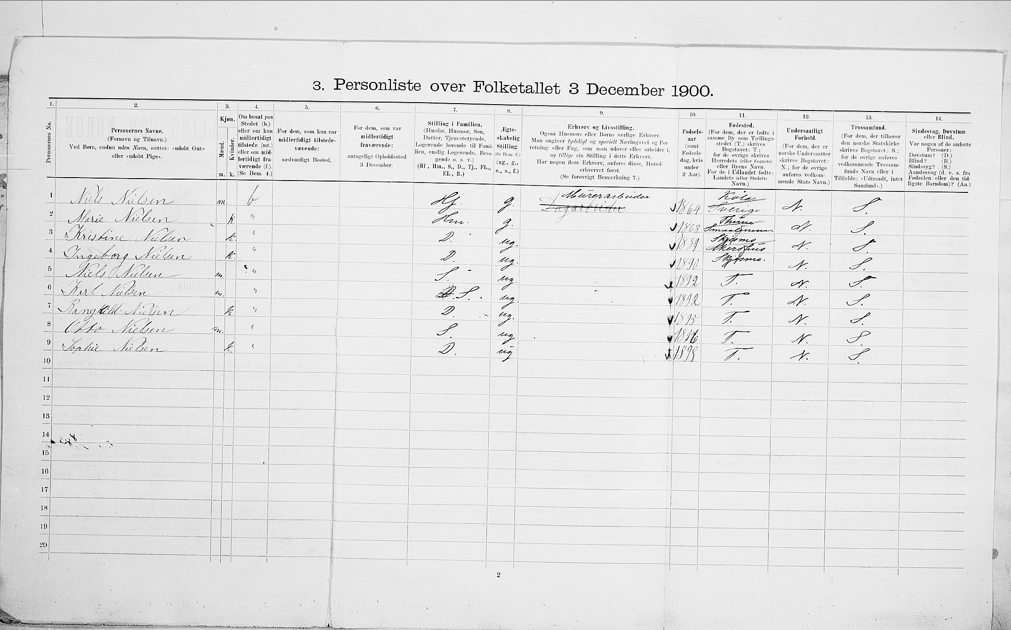SAO, 1900 census for Kristiania, 1900, p. 79351