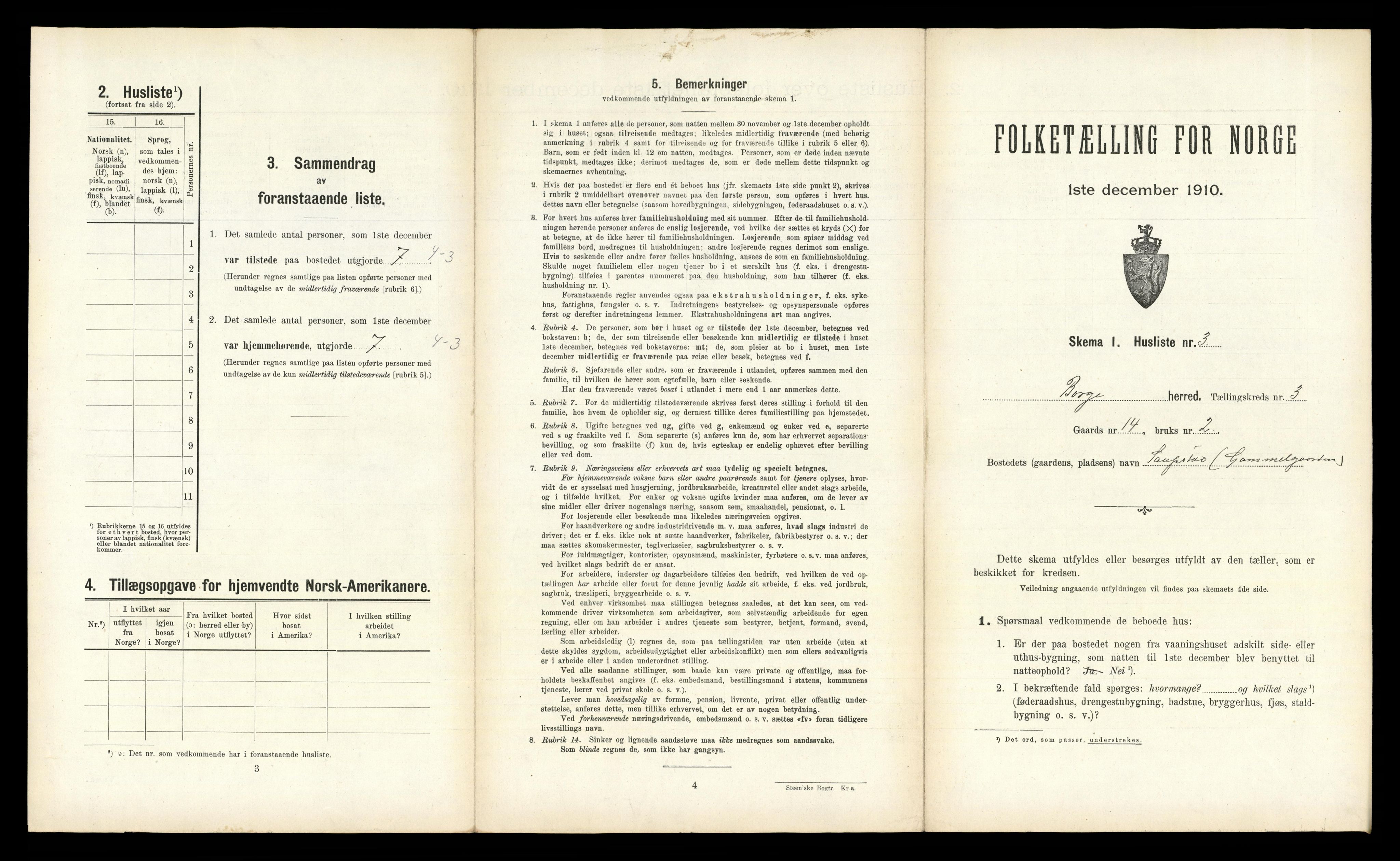 RA, 1910 census for Borge, 1910, p. 269