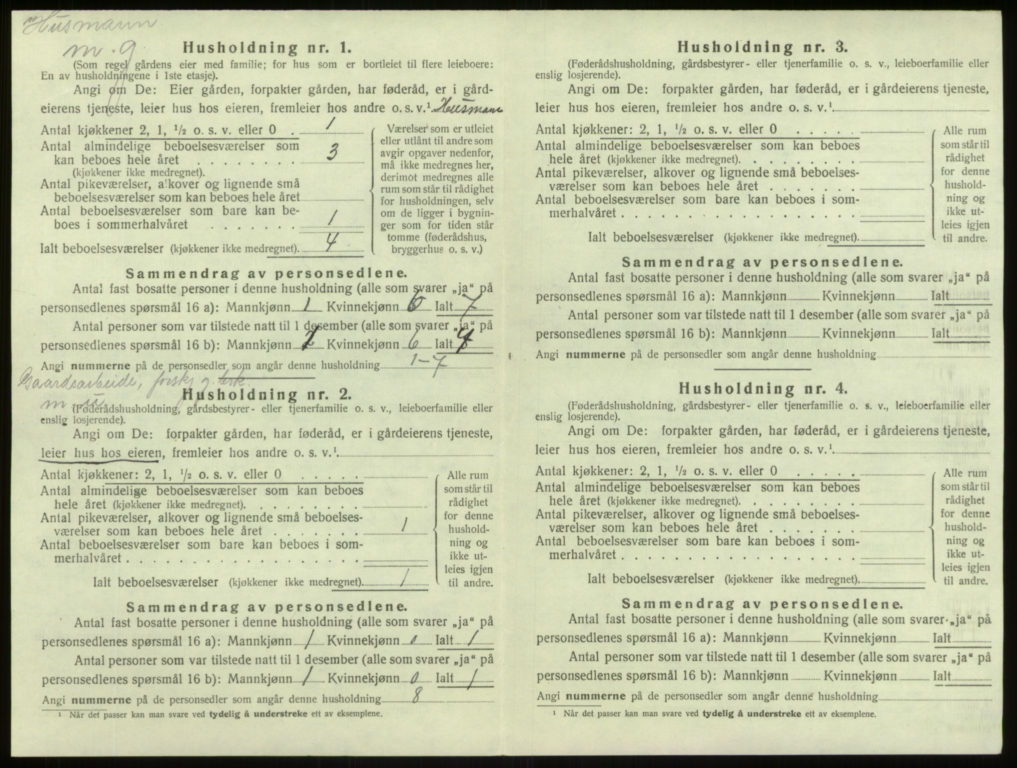 SAB, 1920 census for Lærdal, 1920, p. 772