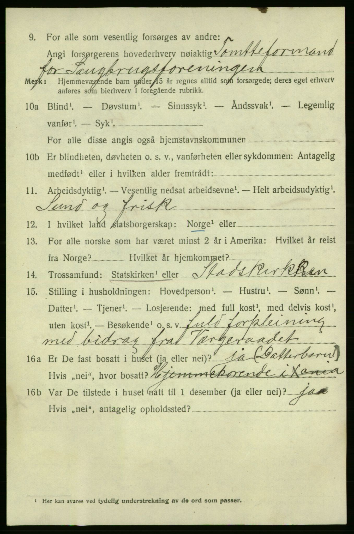 SAO, 1920 census for Fredrikshald, 1920, p. 14103