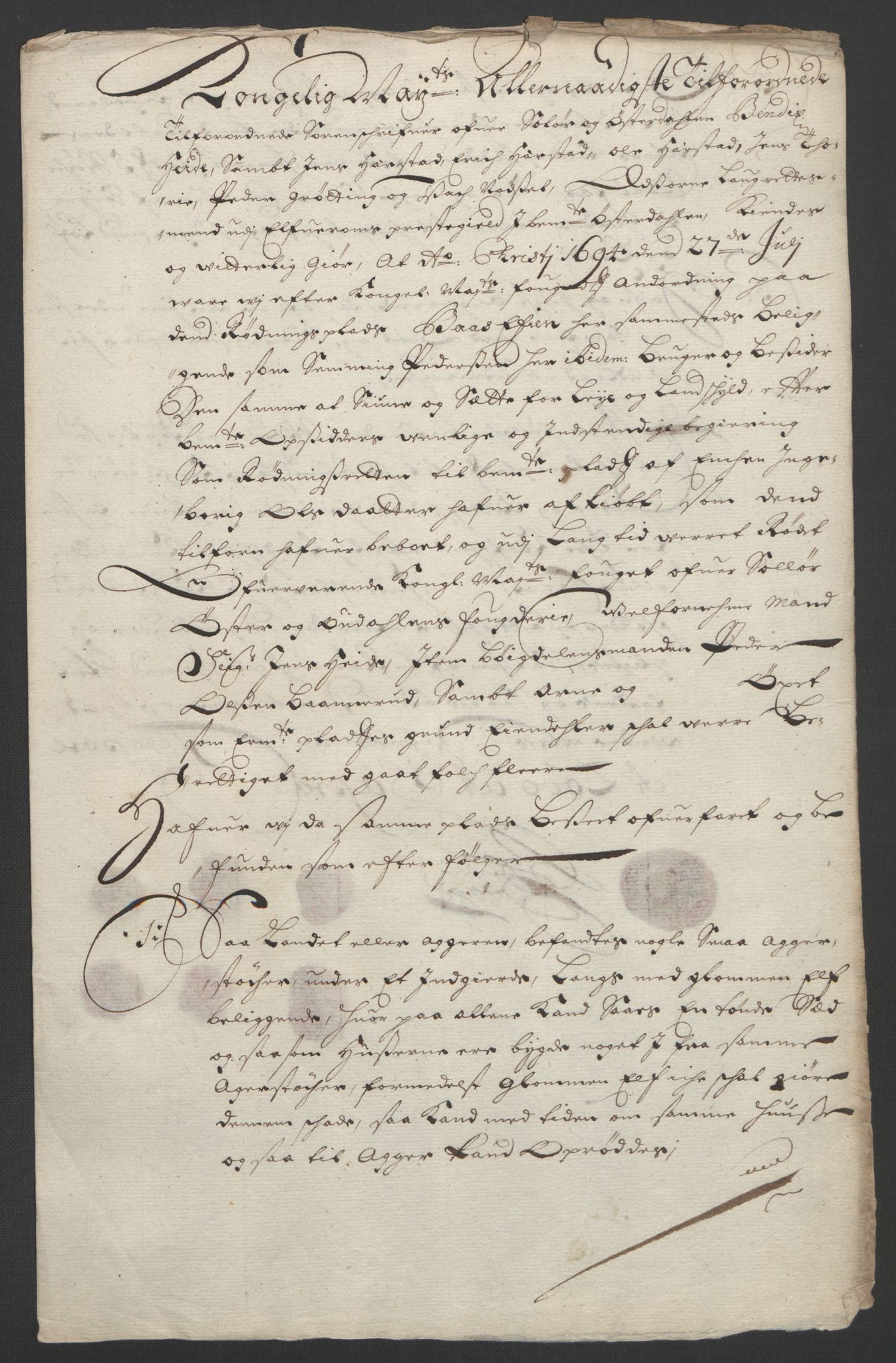 Rentekammeret inntil 1814, Reviderte regnskaper, Fogderegnskap, AV/RA-EA-4092/R13/L0832: Fogderegnskap Solør, Odal og Østerdal, 1694, p. 246