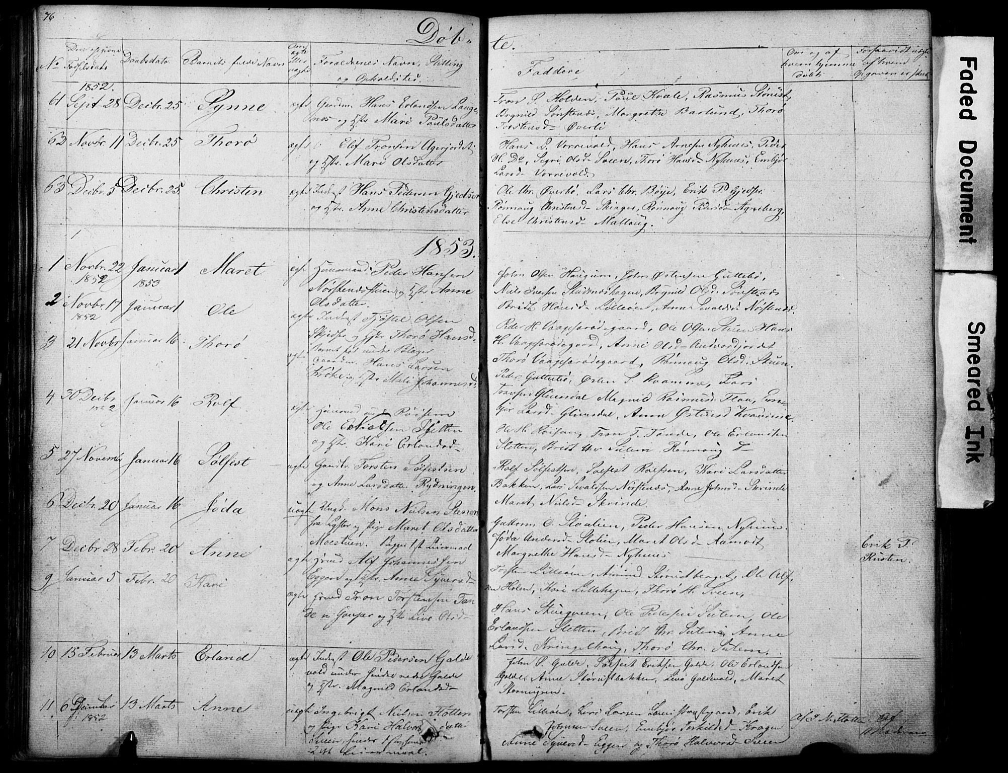 Lom prestekontor, SAH/PREST-070/L/L0012: Parish register (copy) no. 12, 1845-1873, p. 76-77