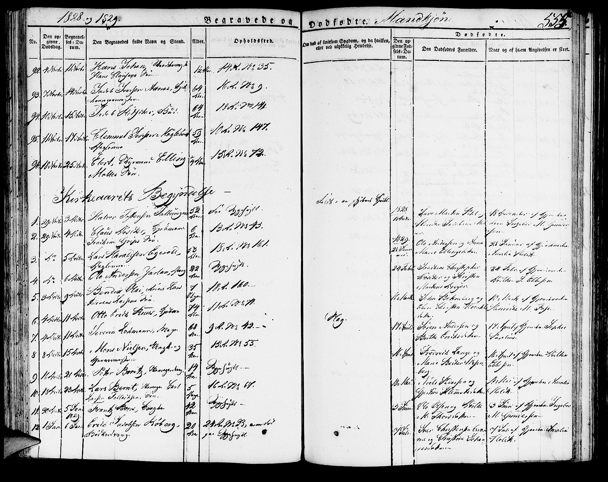 Domkirken sokneprestembete, AV/SAB-A-74801/H/Haa/L0012: Parish register (official) no. A 12, 1821-1840, p. 555