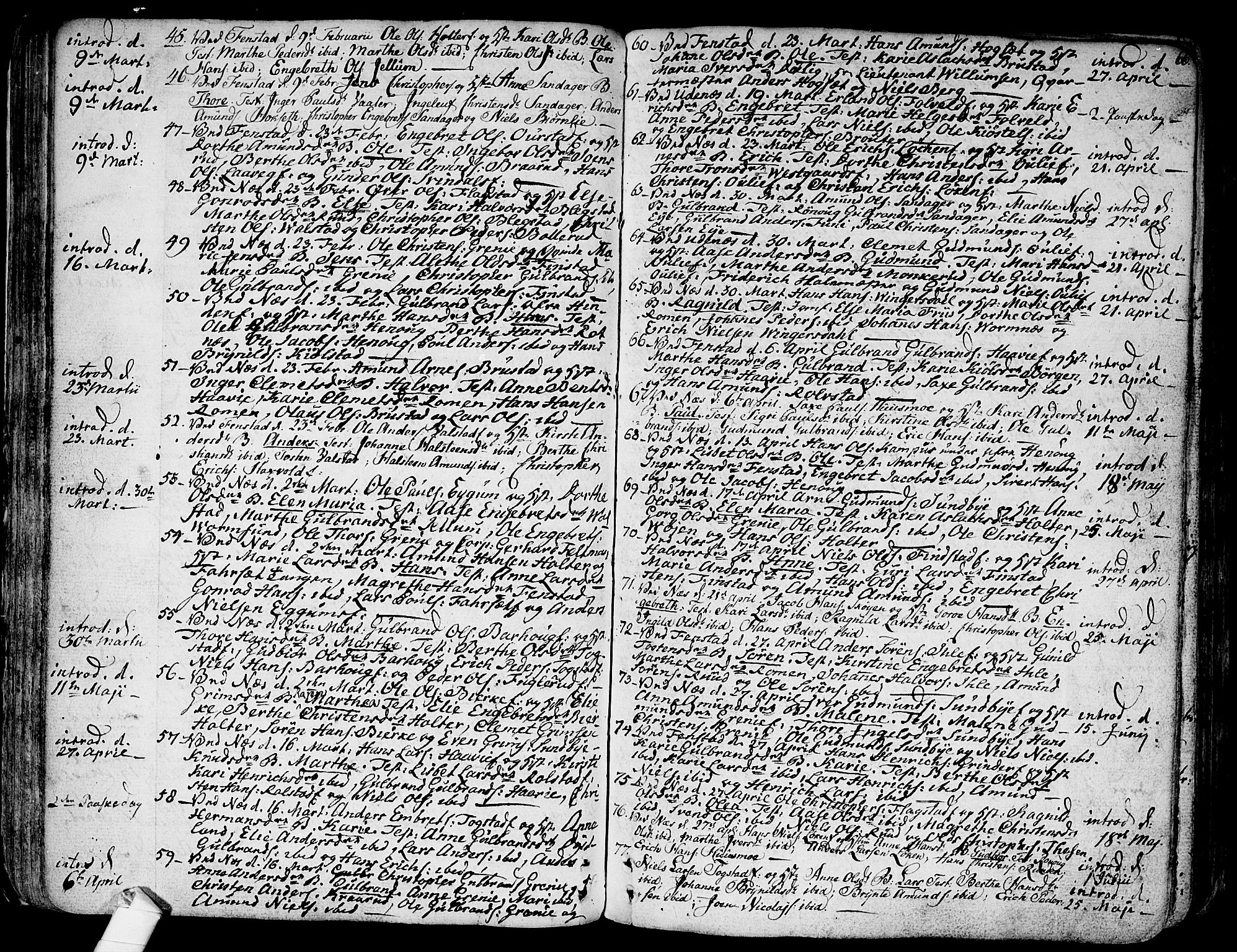 Nes prestekontor Kirkebøker, AV/SAO-A-10410/F/Fa/L0004: Parish register (official) no. I 4, 1781-1816, p. 66