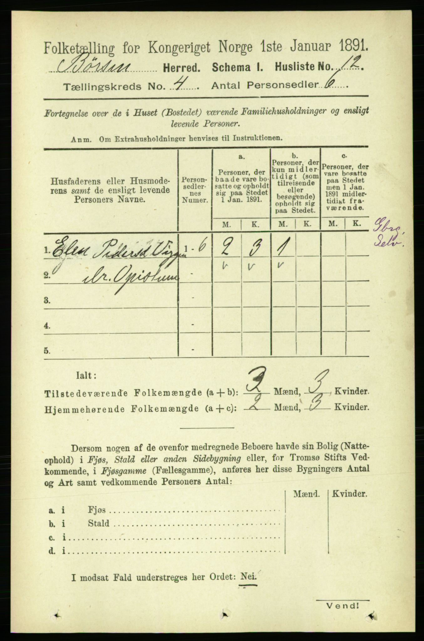 RA, 1891 census for 1658 Børsa, 1891, p. 1386