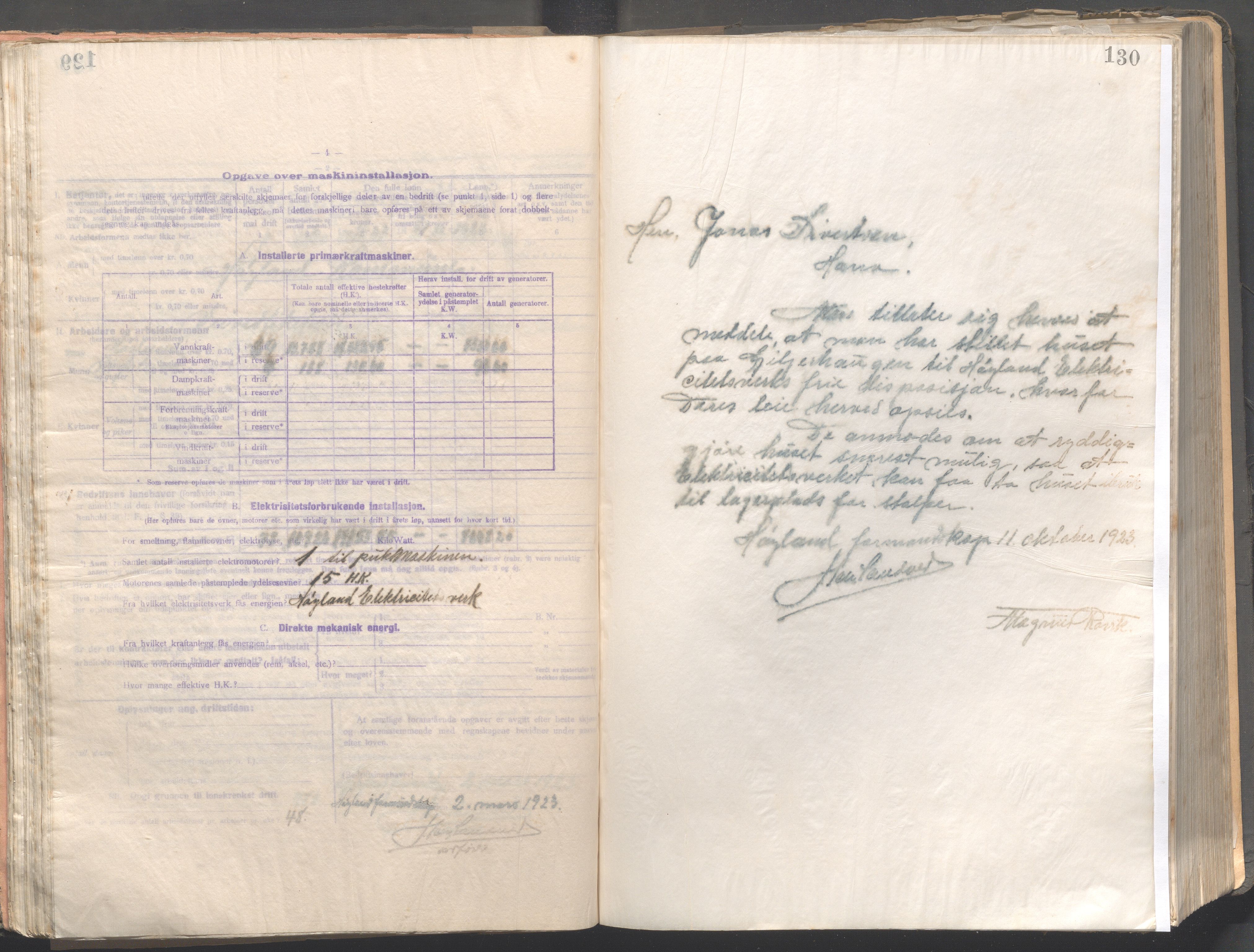 Høyland kommune - Formannskapet, IKAR/K-100046/B/L0004: Kopibok, 1916-1917, p. 130